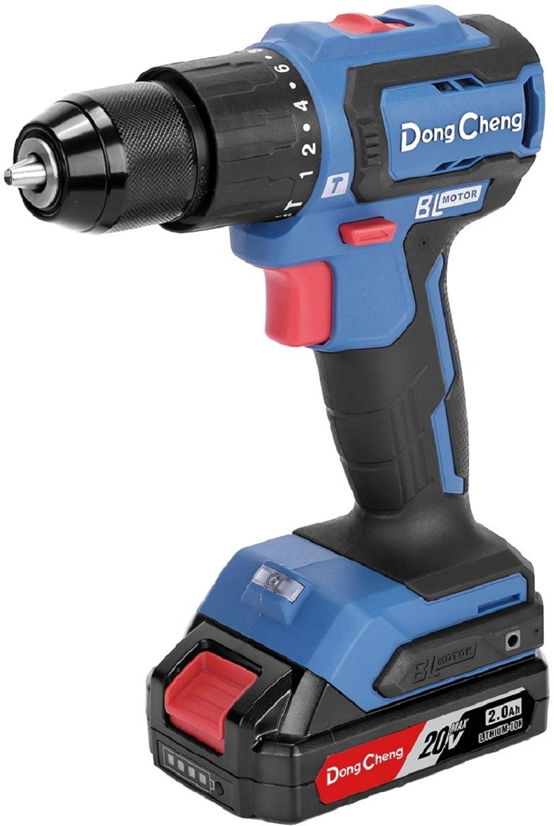 Изображение товара Дрель-шуруповерт аккумуляторная DongCheng DCJZ2040i13 с ударной функцией