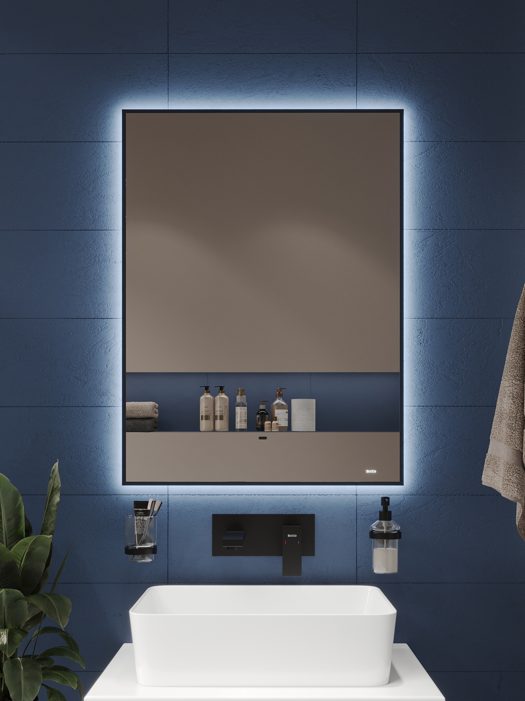 Изображение товара Зеркало для ванной комнаты с подсветкой Bond Cube M36ZE-6080 60x80 см