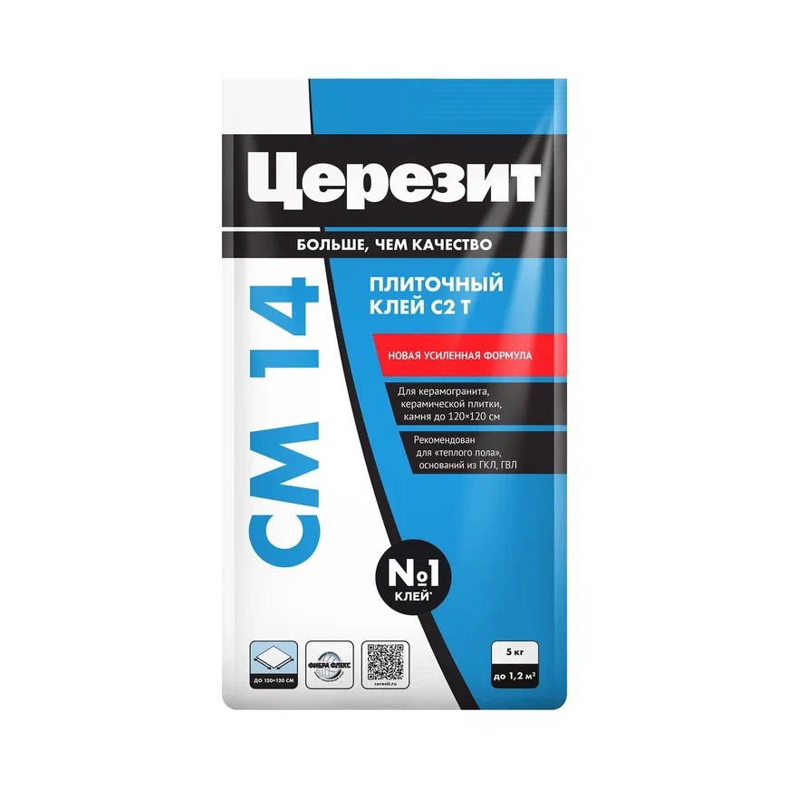 Изображение товара Клей для плитки Церезит CM 14 Extra 5кг Изображение товара Клей для плитки Церезит CM 14 Extra 5кг
