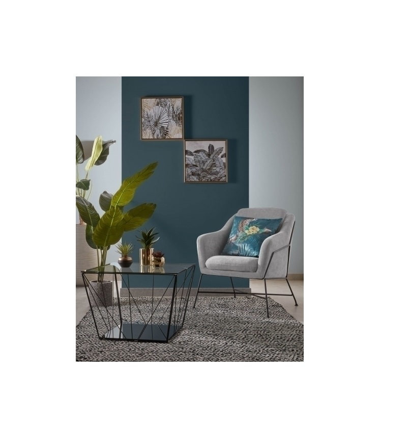 Изображение товара Дизайнерское кресло La forma Brida для гостиной, светло-серое