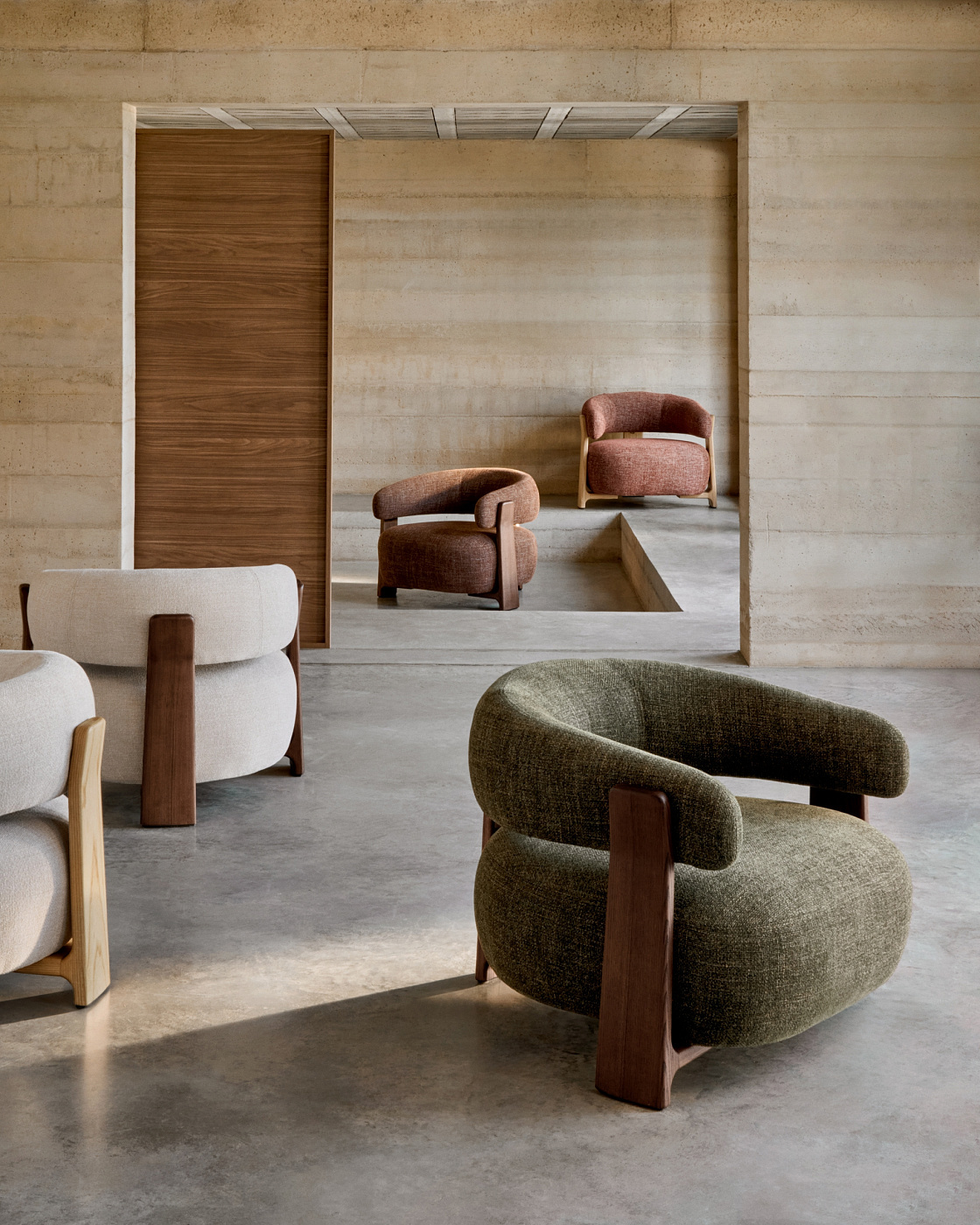 Изображение товара Кресло La Forma Granite - элегантное зеленое кресло 86x67 см