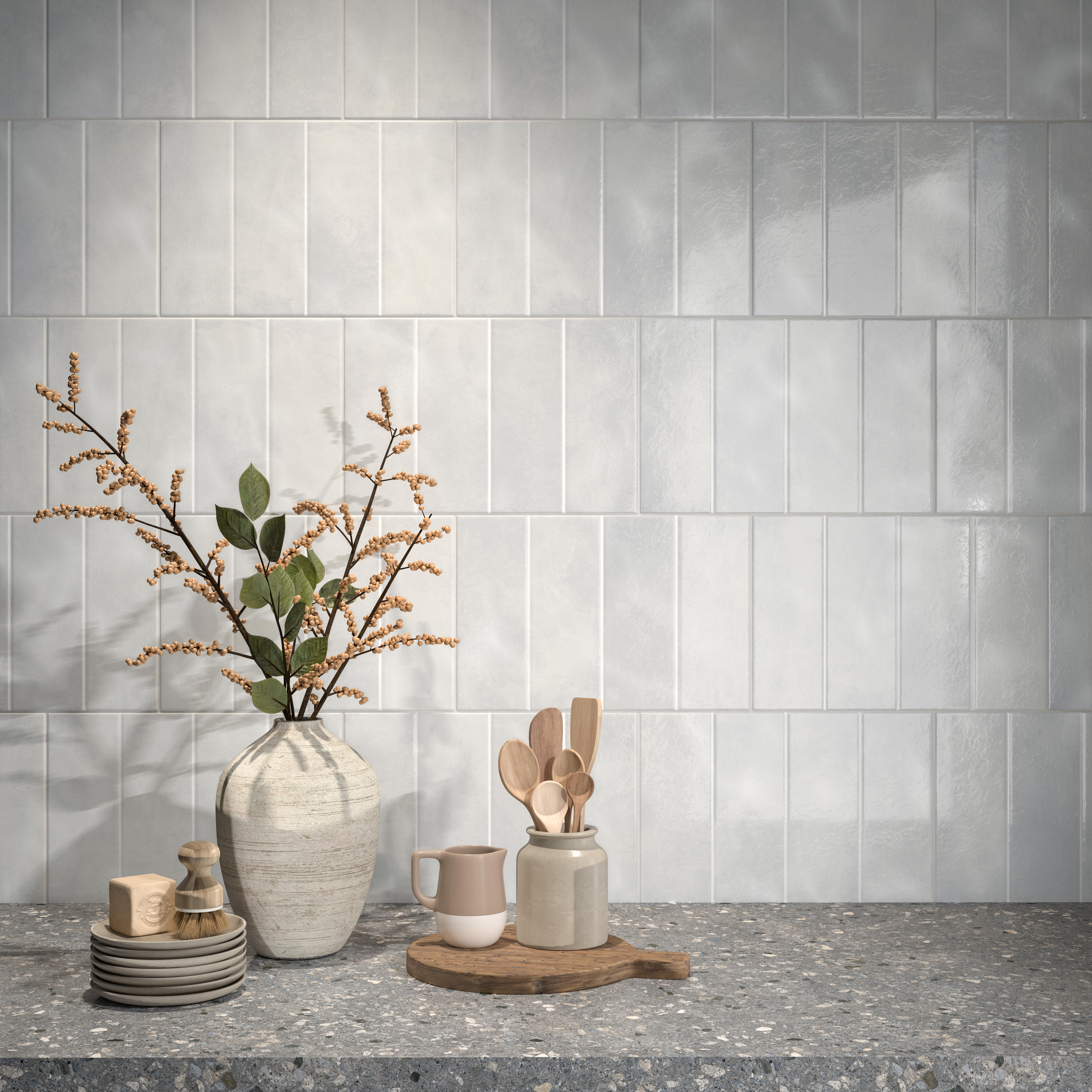 Изображение товара Настенная керамическая плитка Kerama Marazzi Лион 20x30 см серая глянцевая