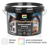 Изображение товара Краска фасадная Jobi Siloxanfassad матовая цвет белый база A 2.5 л