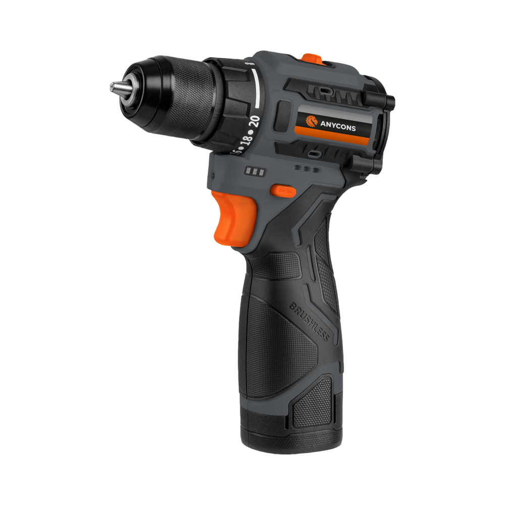 Изображение товара Дрель-шуруповерт аккумуляторная бесщеточная Anycons AC-DO552 148046 16 В Li-Ion 2x2 Ач