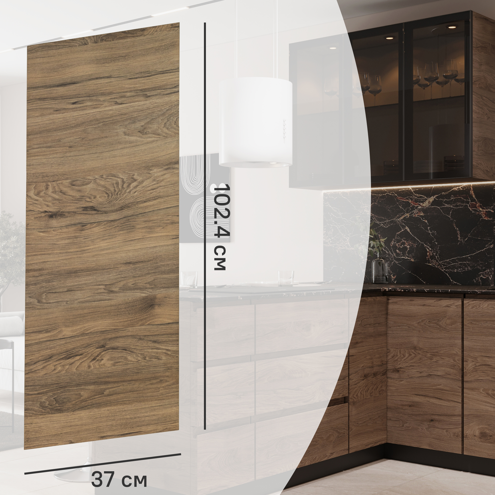 Изображение товара Фальшпанель для кухонного шкафа Токио 37x102.4 см Delinia ID Россия