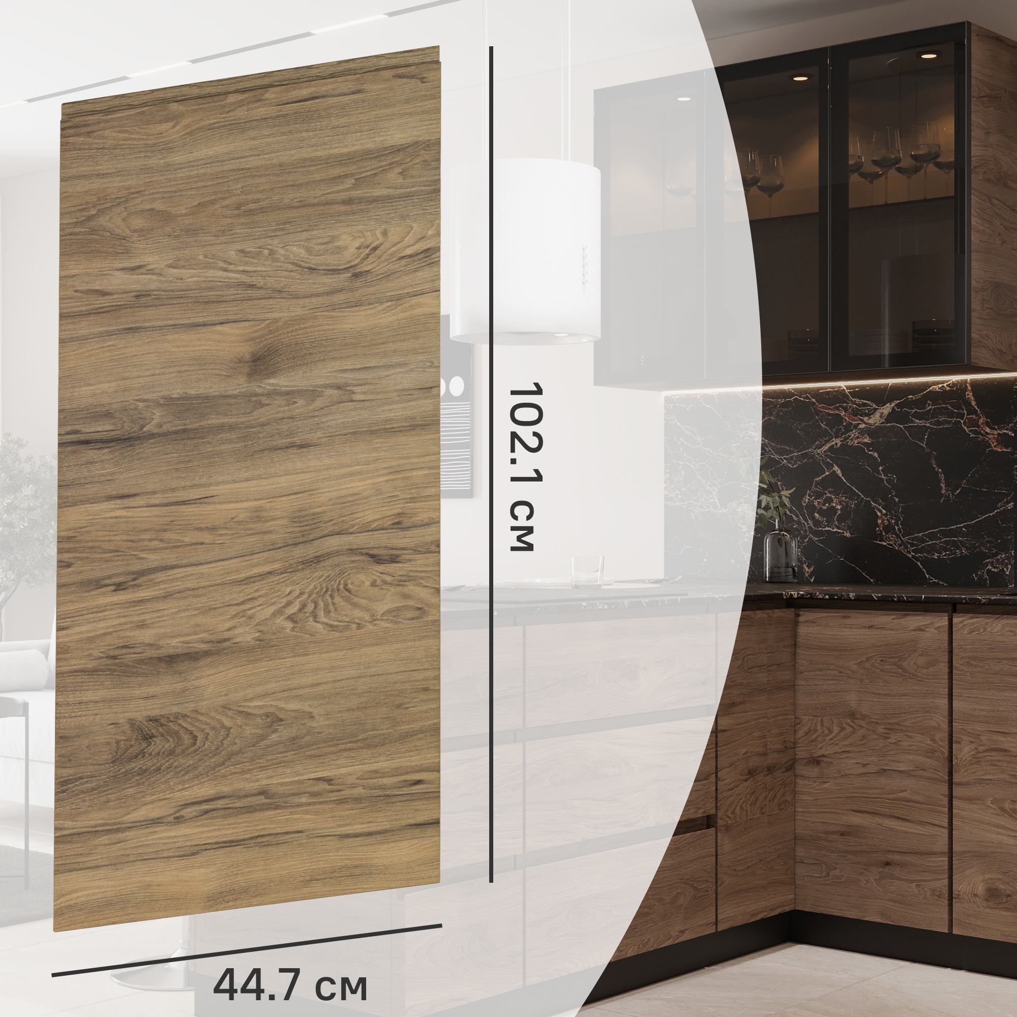 Изображение товара Фасад кухонного шкафа Токио 44.7x102.1 см DELINIA серия