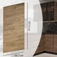 Изображение товара Фасад кухонного шкафа Токио 59.7x137.3 см DELINIA ID ЛДСП цвет темное дерево