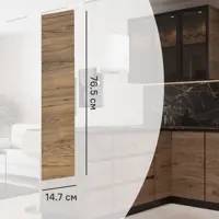 Изображение товара Фасад кухонного шкафа Токио 14.7x76.5 см DELINIA ID темное дерево
