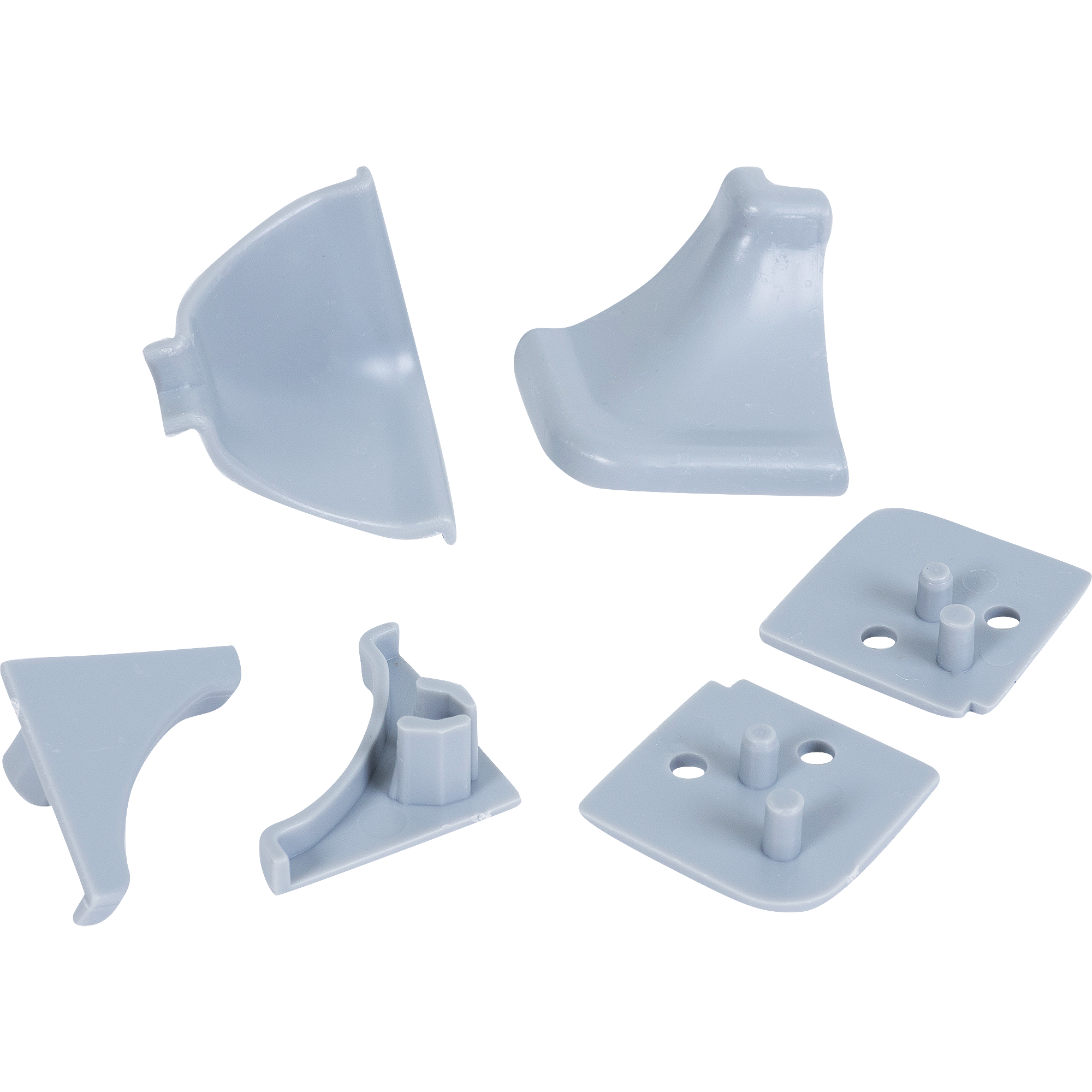 Изображение товара Заглушки для плинтуса ПВХ цвет алюминий 6 шт