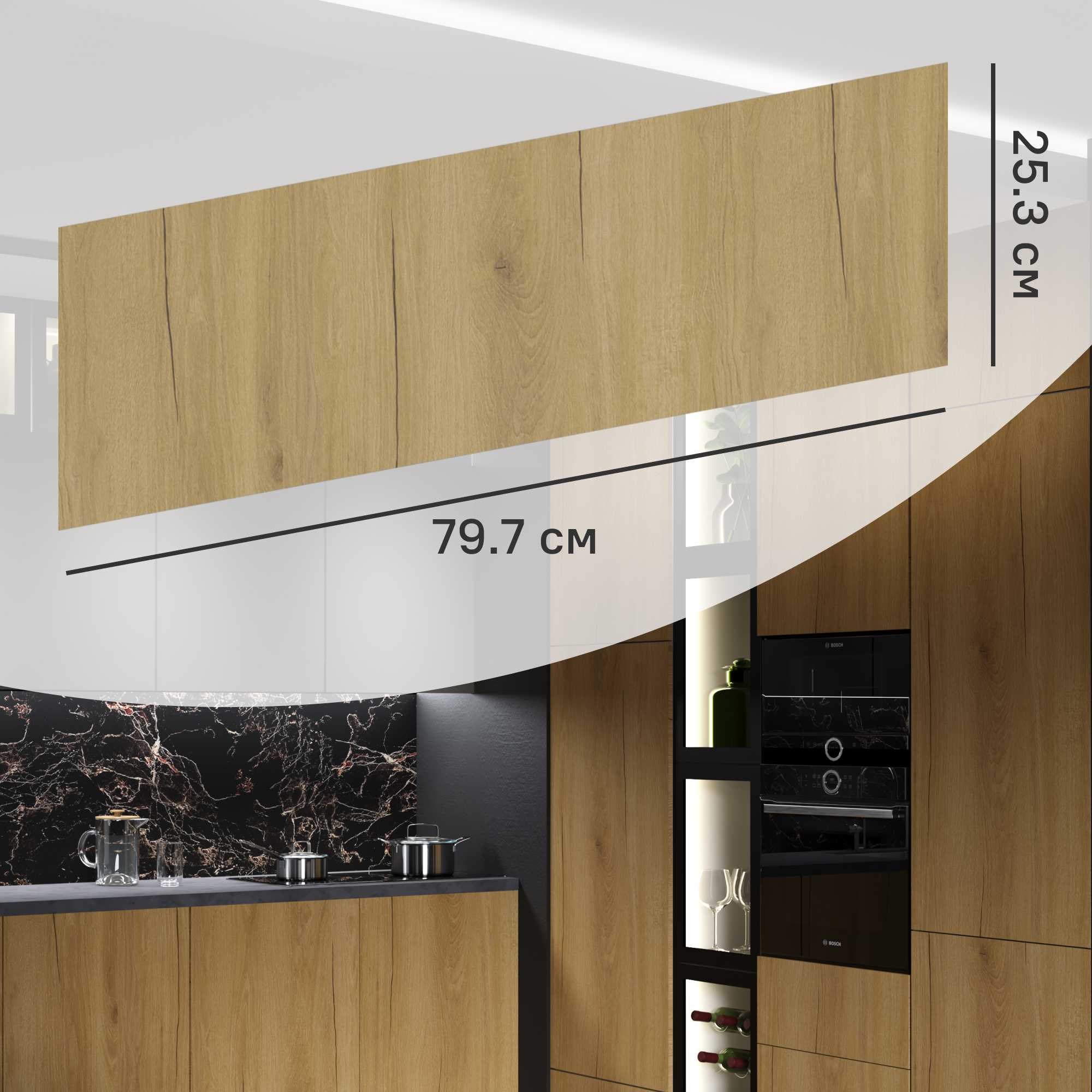 Изображение товара Фасад выдвижного ящика Верея 79.7x25.3 см Светлое дерево DELINIA ID