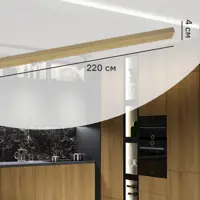 Изображение товара Карниз для кухонного шкафа Верея DELINIA ID 200x4 см светлое дерево Россия