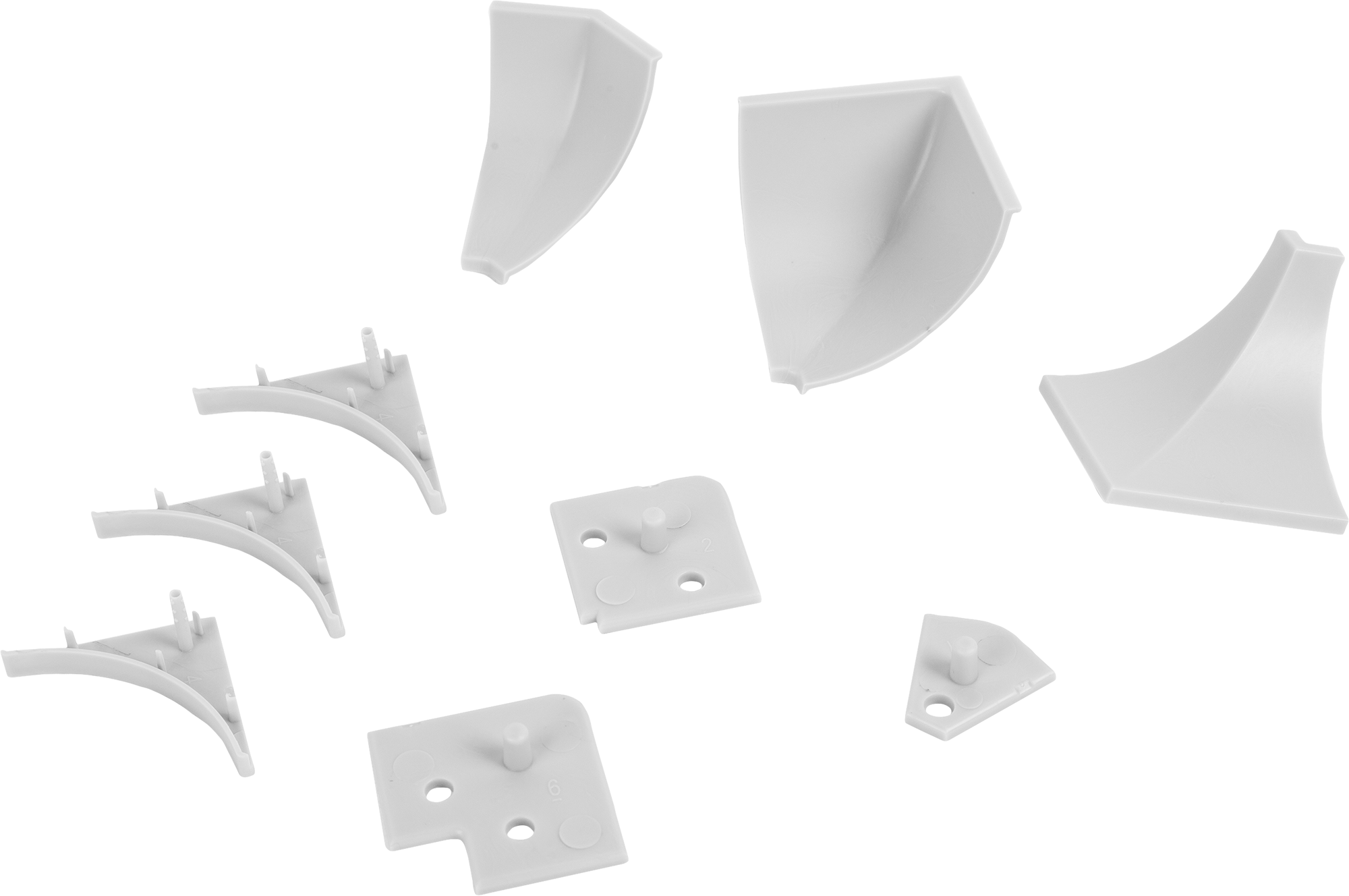 Изображение товара Заглушка для плинтуса ПВХ серый 6 шт практичный аксессуар для отделки