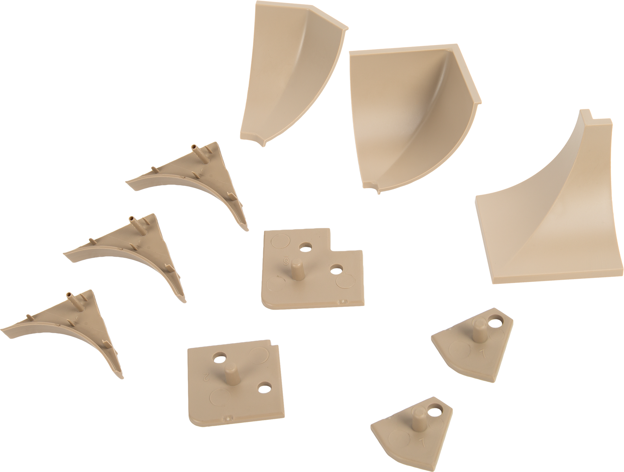 Изображение товара Заглушка для плинтуса ПВХ коричневая 6 шт для маскировки углов и стыков