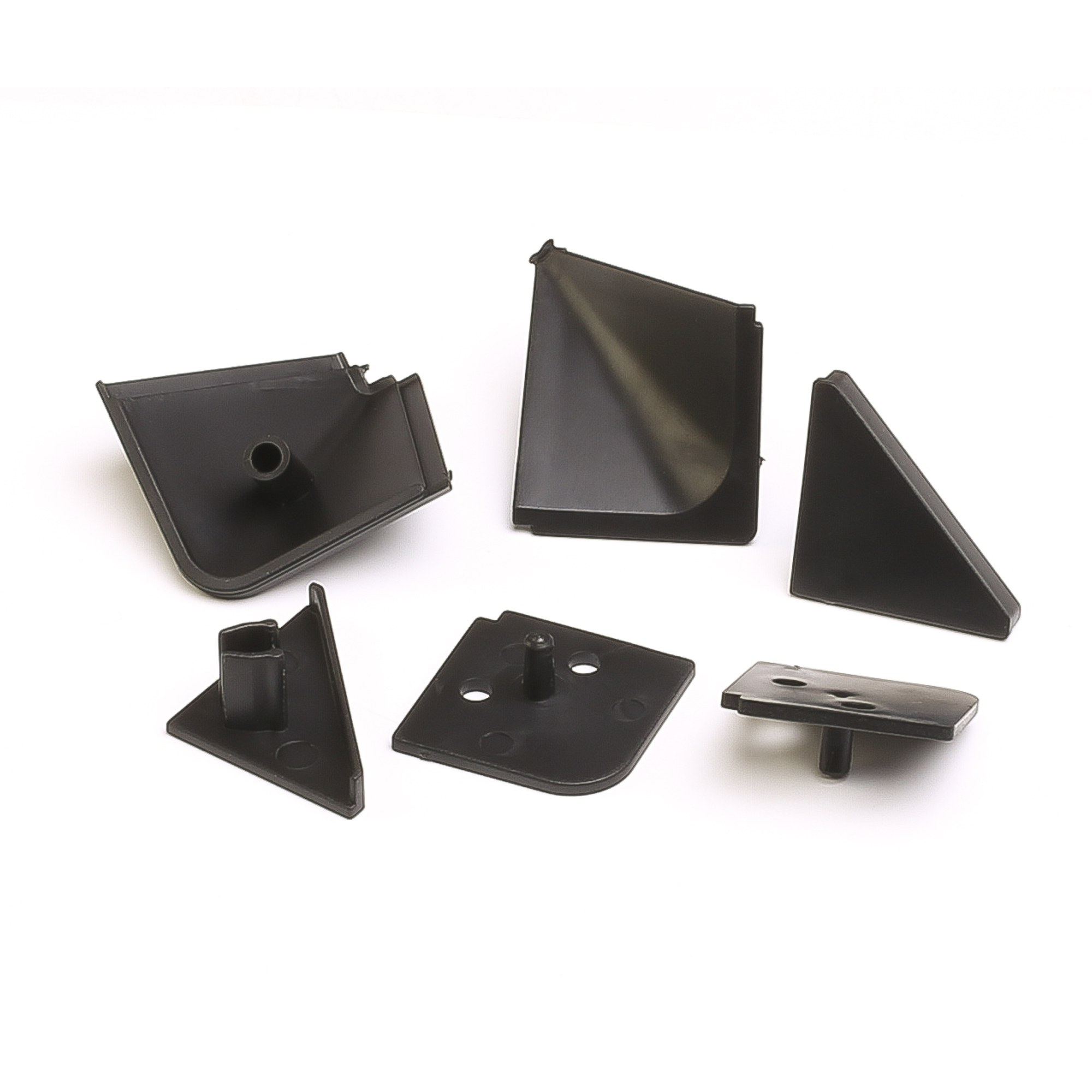 Изображение товара Заглушка для плинтуса 14x8 см ПВХ черная набор 6 шт