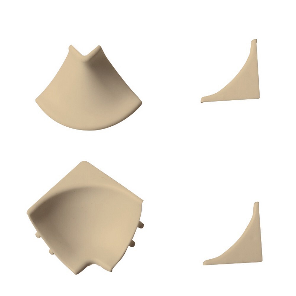 Изображение товара Набор аксессуаров для плинтуса ПВХ бежевый 12 см 2 см толщиной Россия