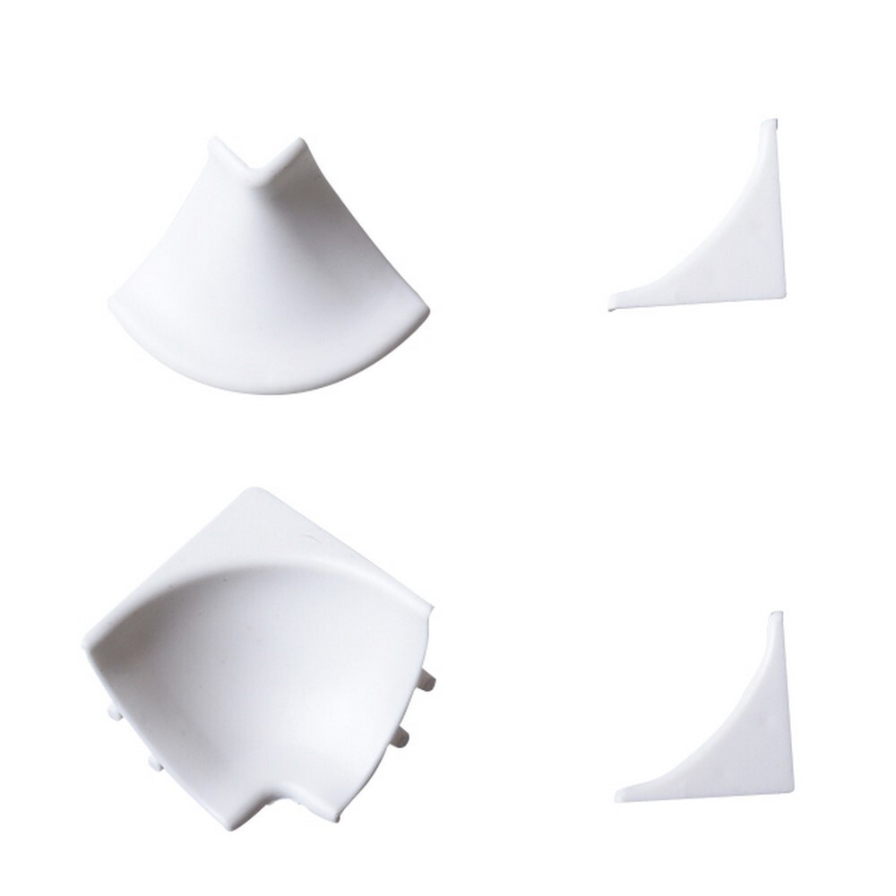 Изображение товара Набор аксессуаров для плинтуса ПВХ белый монтажный комплект для внутреннего и наружного угла