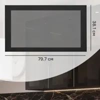 Изображение товара Фасад-витрина кухонного шкафа Вельск 79.7x38.1 см KONSENSA стекло цвет черный