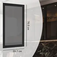 Изображение товара Фасад-витрина кухонного шкафа Вельск 39.7x76.5 см KONSENSA стекло цвет черный
