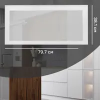 Изображение товара Фасад-витрина кухонного шкафа Вельск 79.7x38.1 см KONSENSA стекло цвет белый