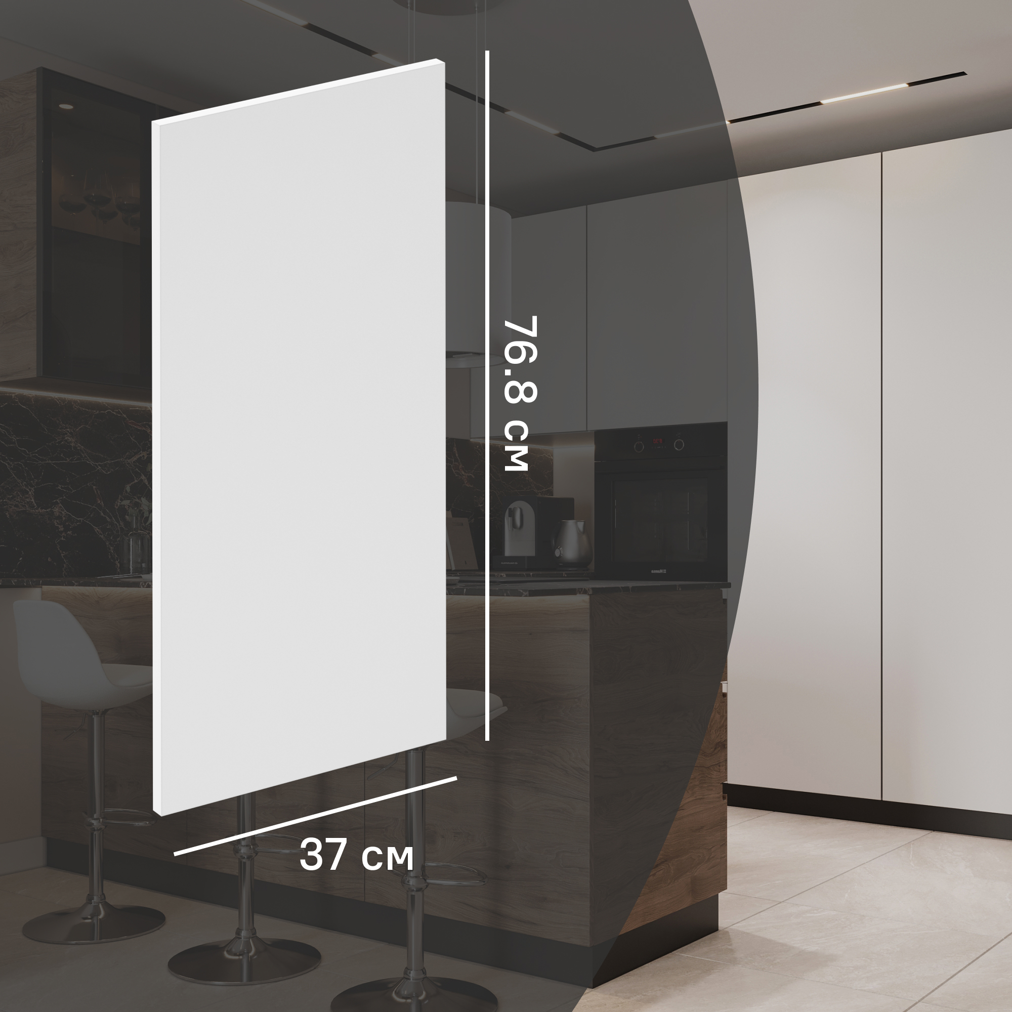 Изображение товара Фальшпанель для кухонного шкафа София 76.8x37 см белая