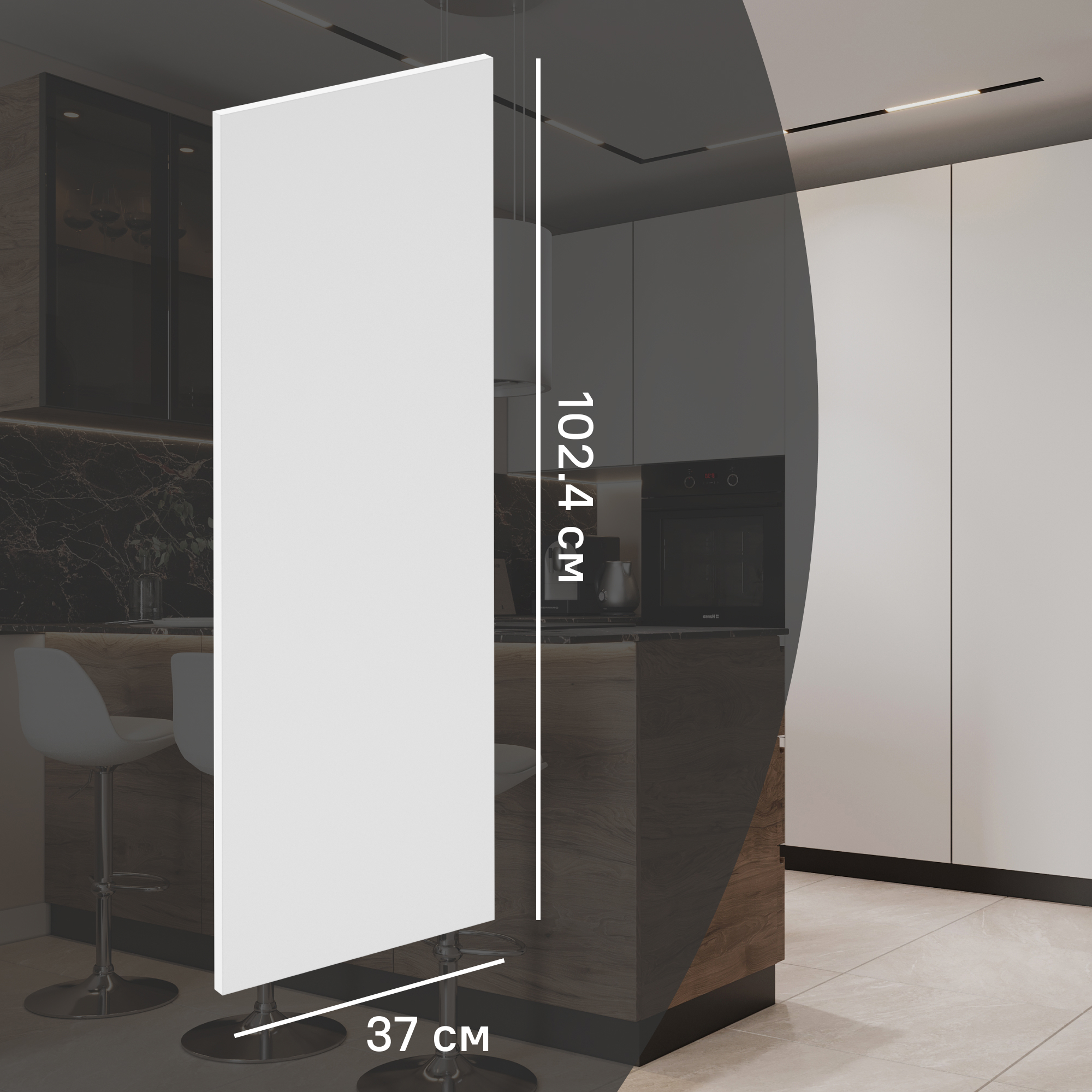 Изображение товара Фальшпанель для кухонного шкафа София 102.1x37 см белый KONSENSA