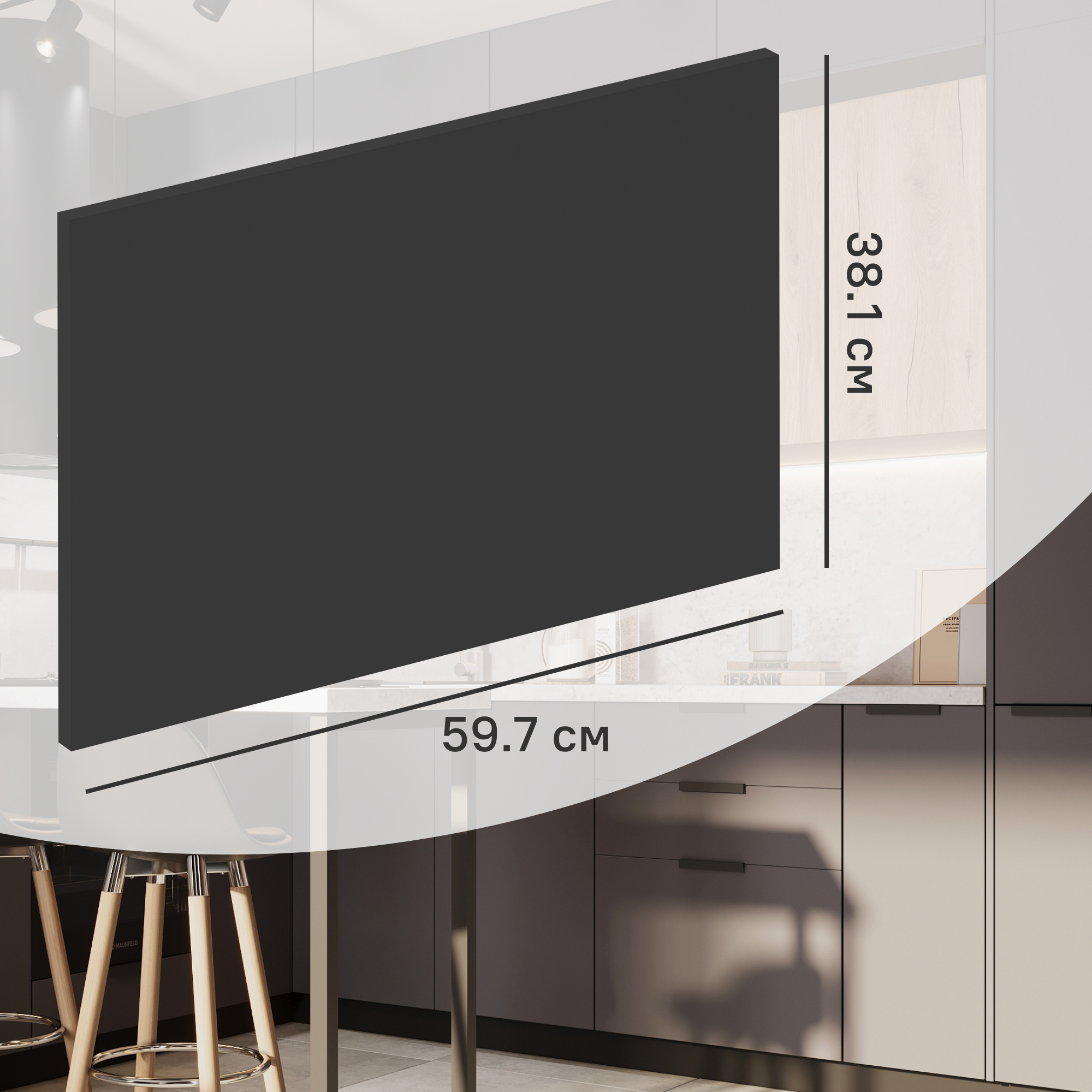 Изображение товара Фасад кухонного шкафа София 59.7x38.1 см KONSENSA ЛДСП серый