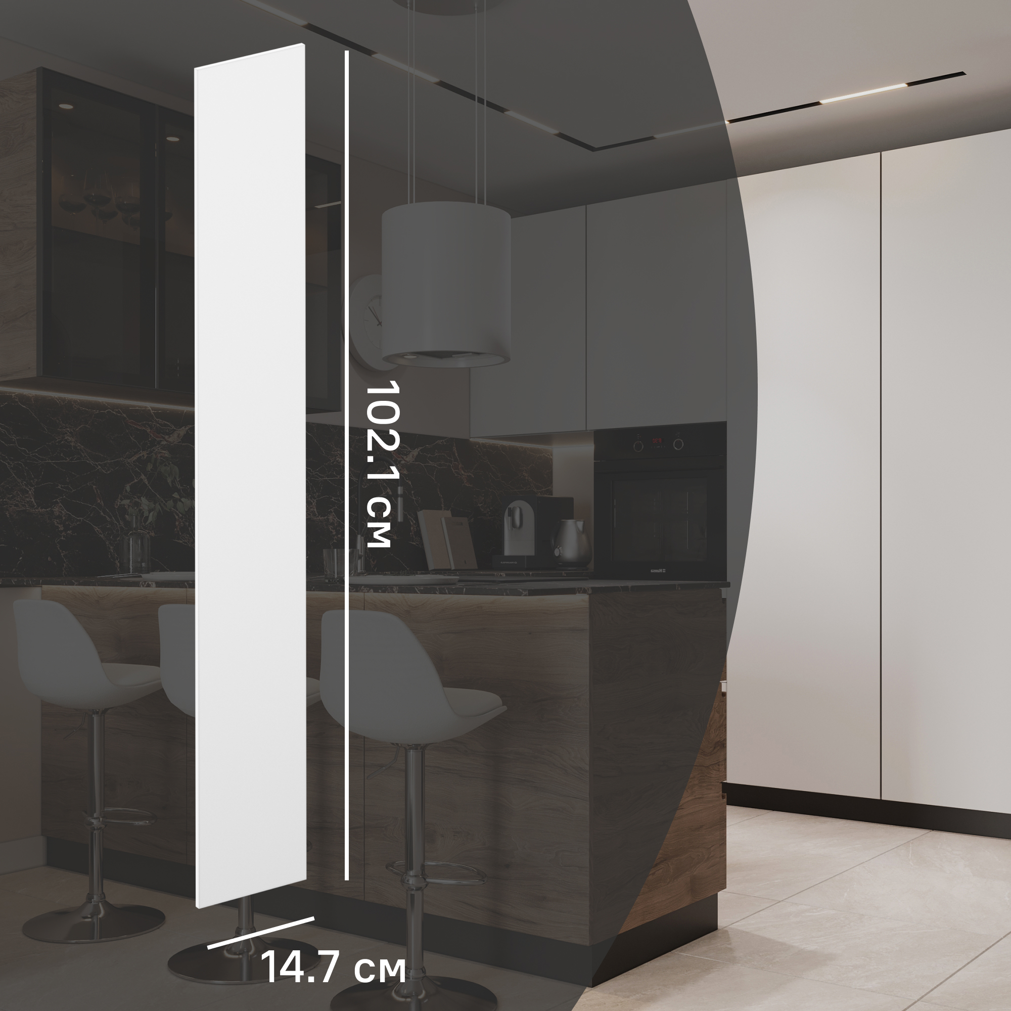 Изображение товара Фасад кухонного шкафа София 14.7x102.1 см KONSENSA ЛДСП цвет белый