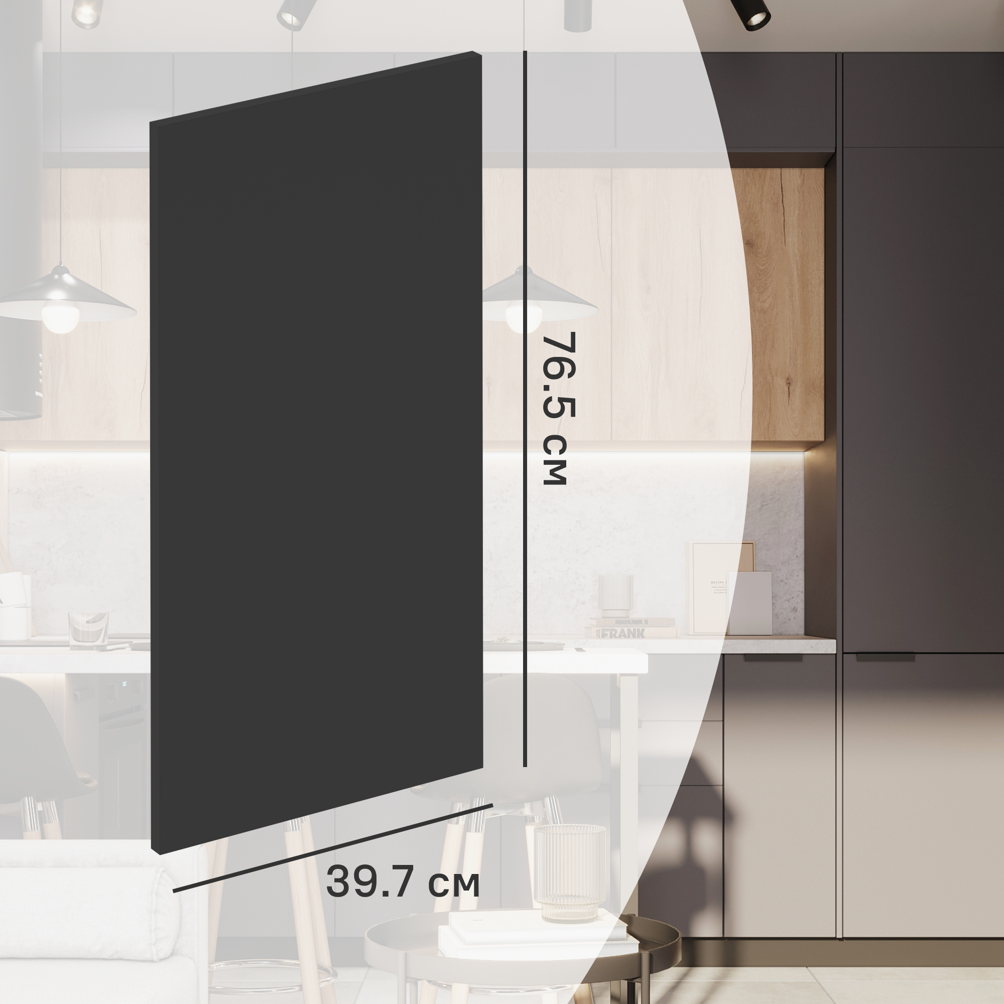 Изображение товара Фасад кухонного шкафа София 39.7x76.5  см DELINIA ID ЛДСП цвет серый