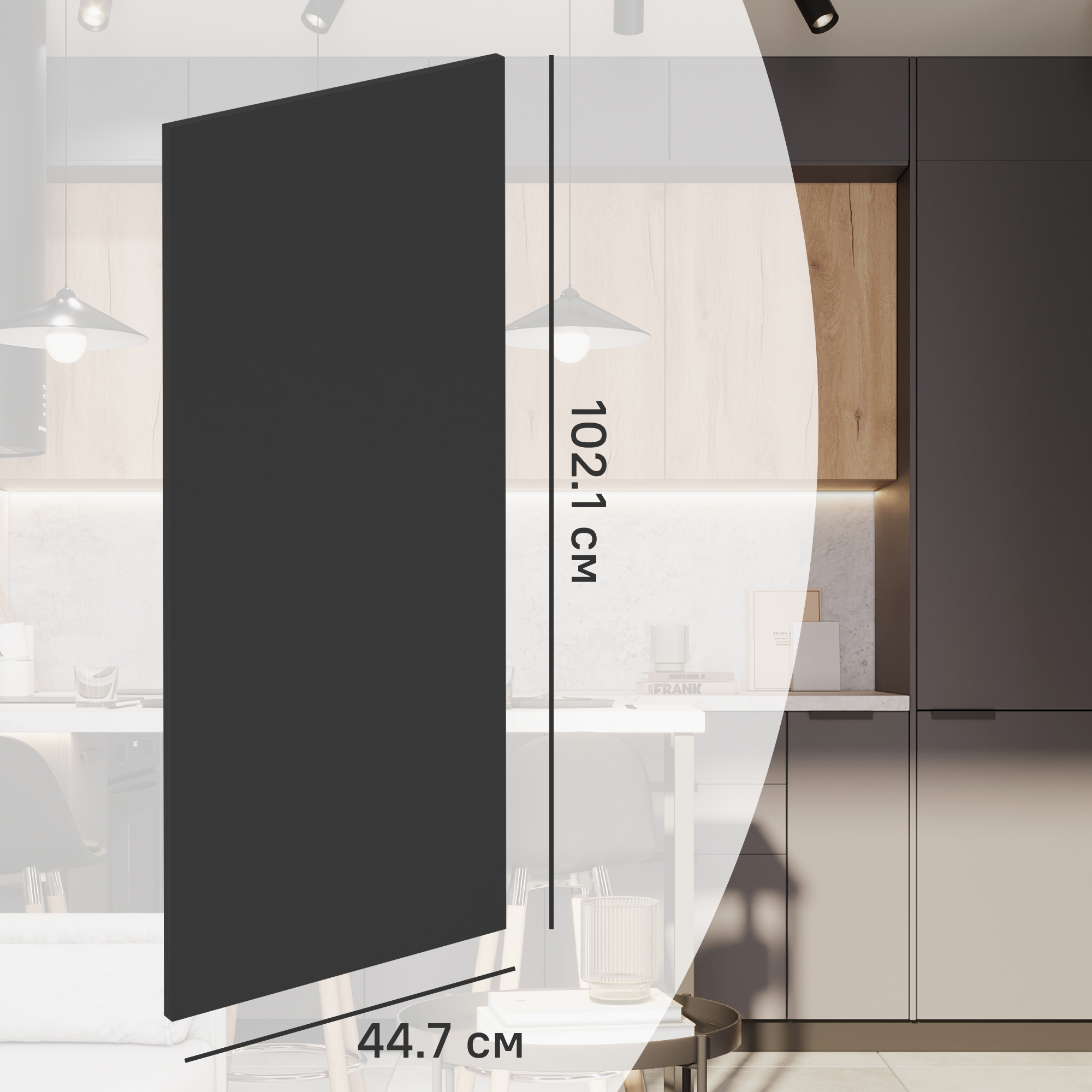 Изображение товара Фасад кухонного шкафа София 44.7x102.1 см KONSENSA серый