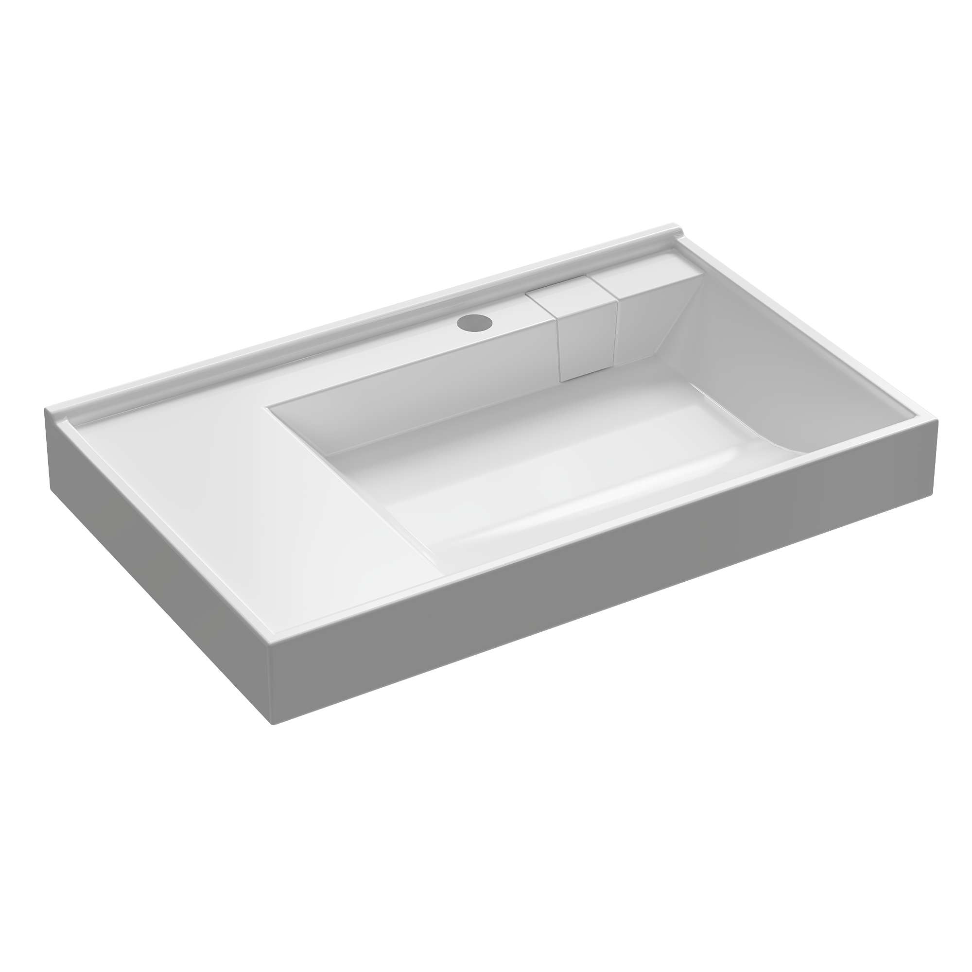 Изображение товара Раковина для стиральной машины Алькона Mira-800R белая из искусственного камня