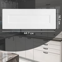 Изображение товара Фасад для кухонного ящика Ньюпорт белый 44.7x16.7 см DELINIA ID МДФ ПВХ
