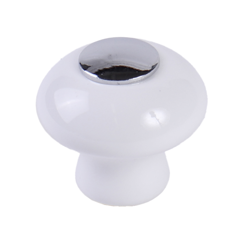 Изображение товара Мебельная ручка-кнопка Larvij L4.knob17WH белого цвета