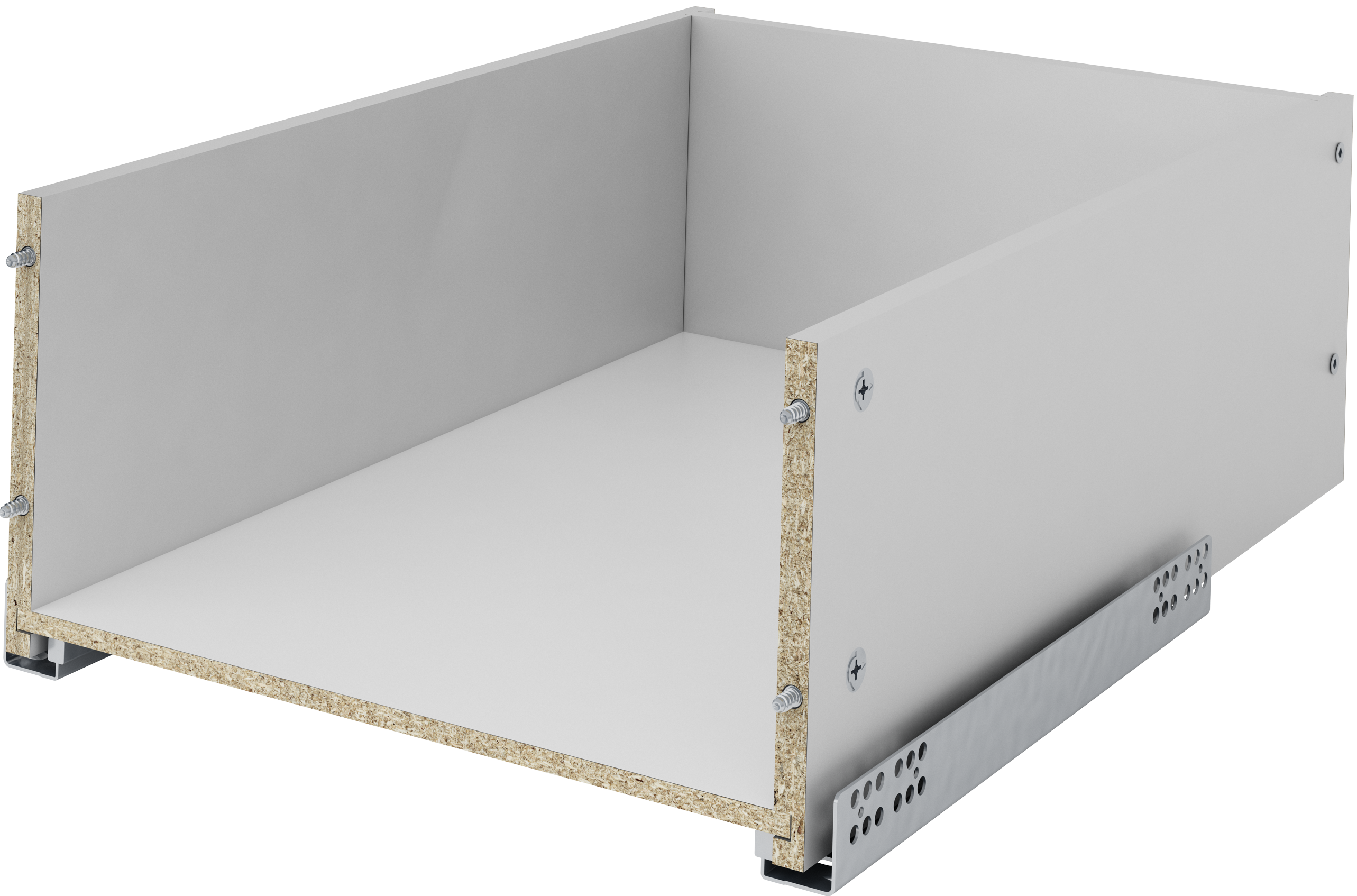 Изображение товара Выдвижной ящик с мягким закрыванием 35.2x17.7x51.1 см ЛДСП серый DELINIA ID