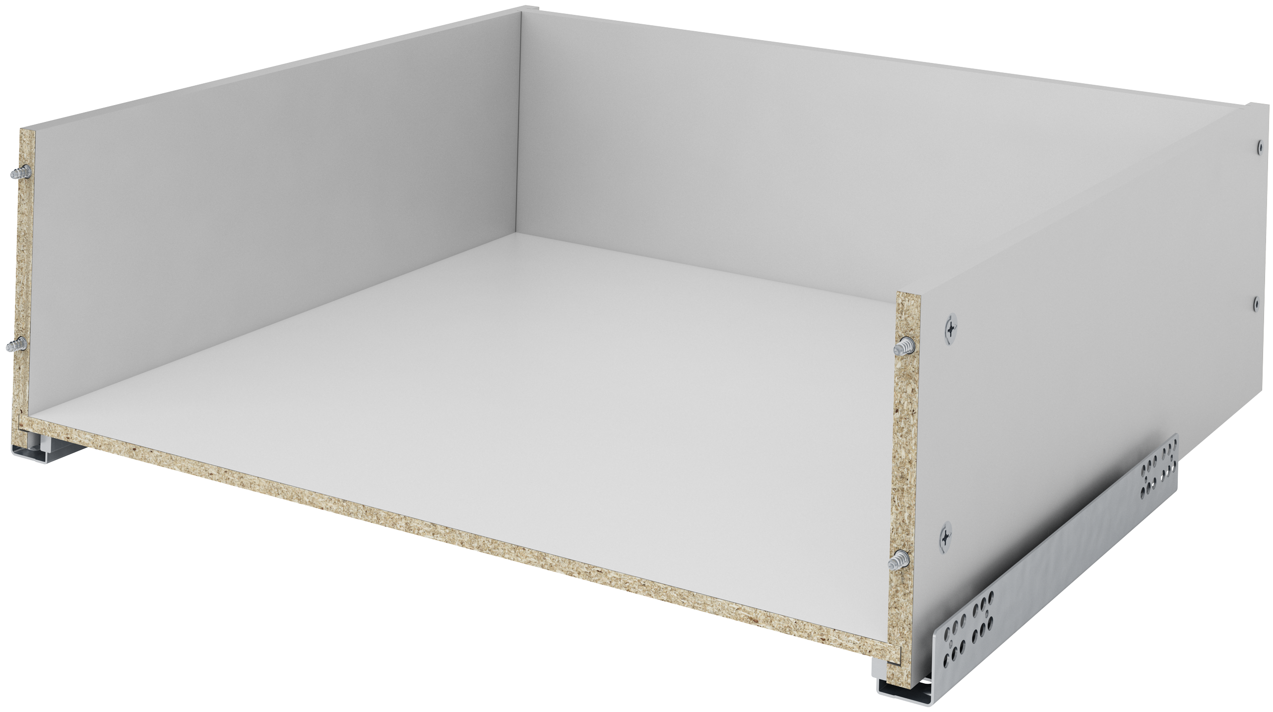 Изображение товара Выдвижной ящик с мягким закрыванием 55.2x17.7x51.1 см ЛДСП серый