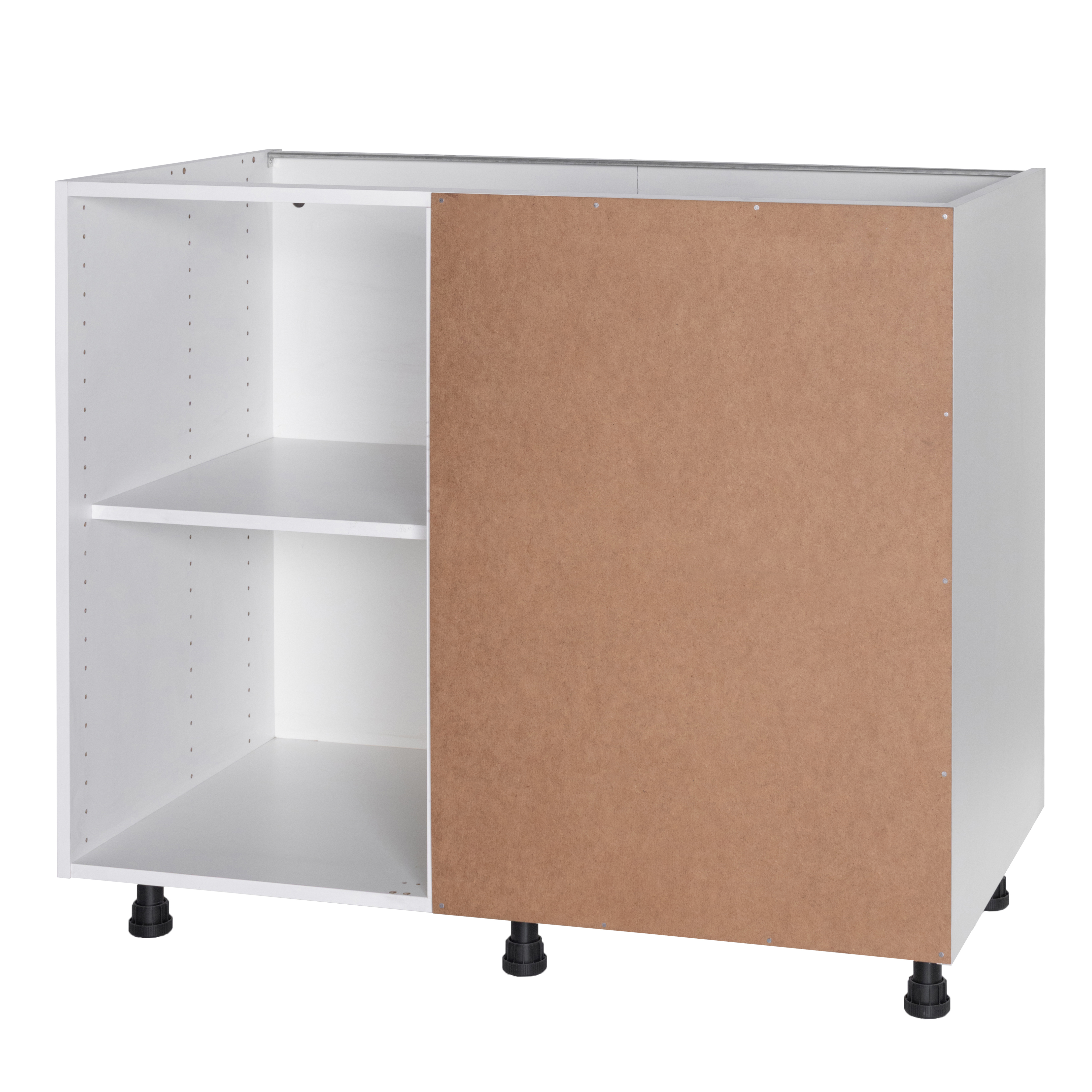 Изображение товара Кухонный шкаф напольный 100x77x56 см Konsensa ЛДСП белый