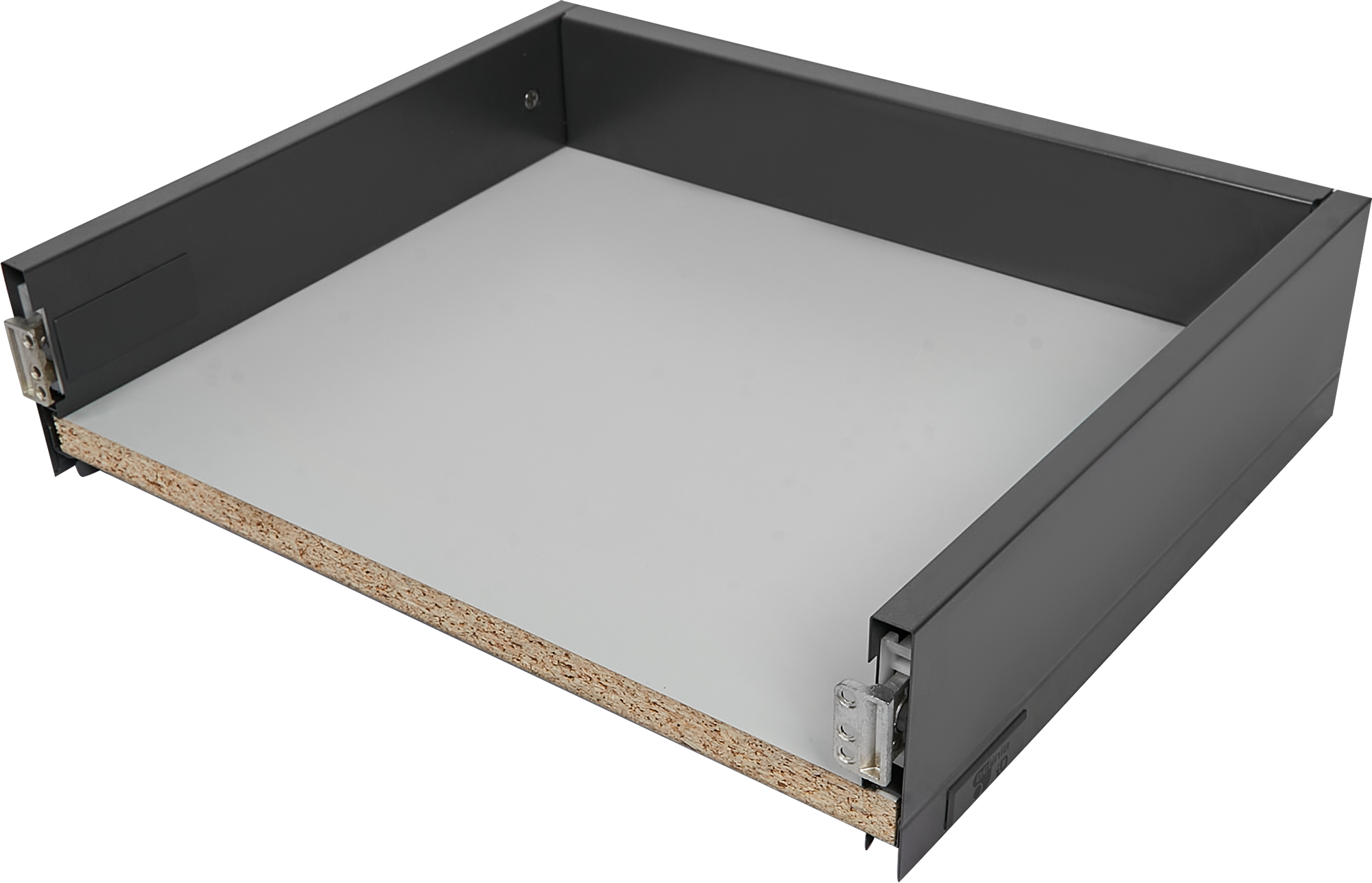 Изображение товара Выдвижной ящик Flowbox 40x10.4x30 см сталь ЛДСП антрацит Россия