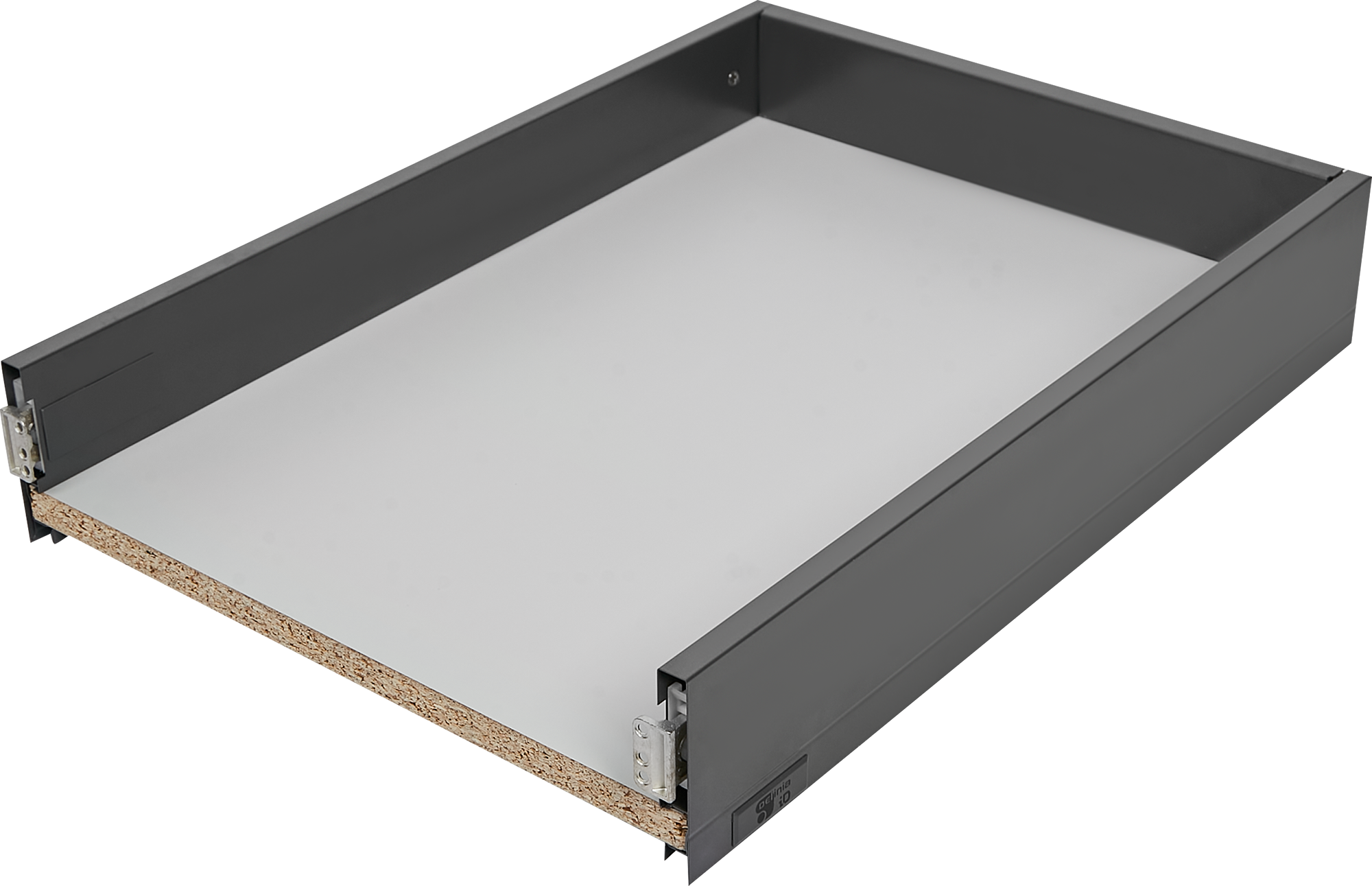 Ящик выдвижной Flowbox 40x10.4x50 см сталь/ЛДСП цвет антрацит