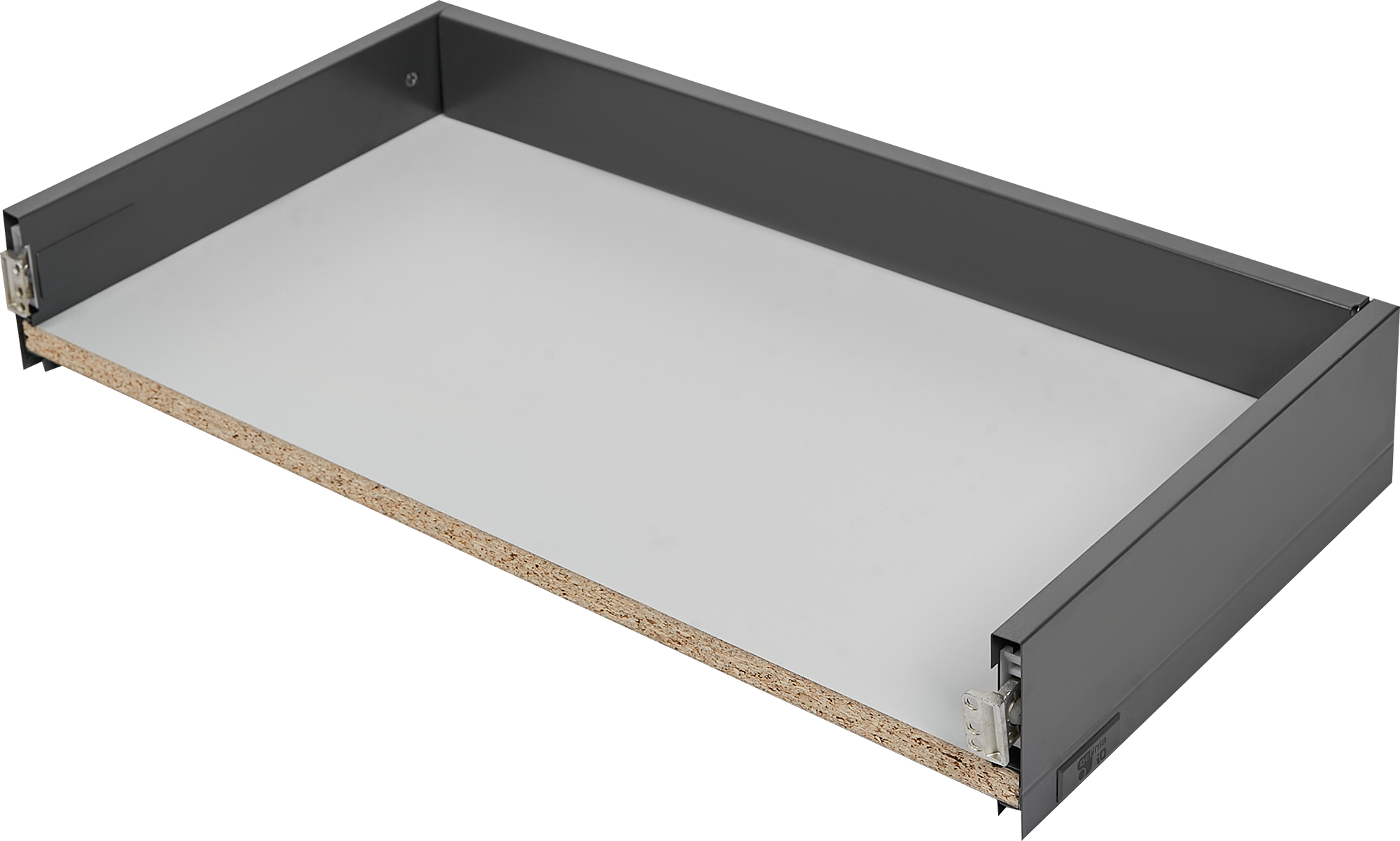 Изображение товара Выдвижной ящик Flowbox 60x10.4x30 см металл ЛДСП антрацит