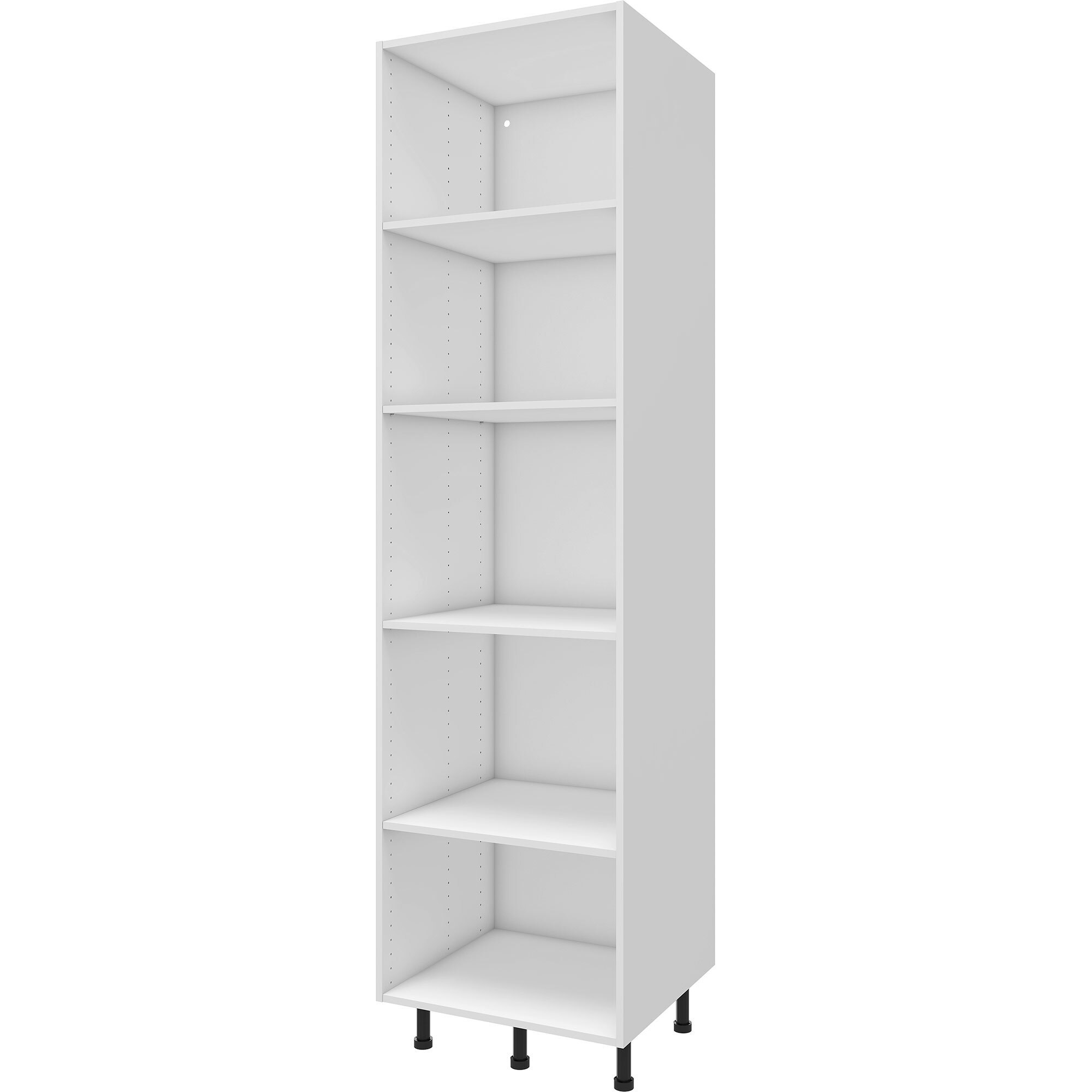 Изображение товара Шкаф-колонна для кухни 60x215x56 см KONSENSA из ЛДСП белый с 6 ногами