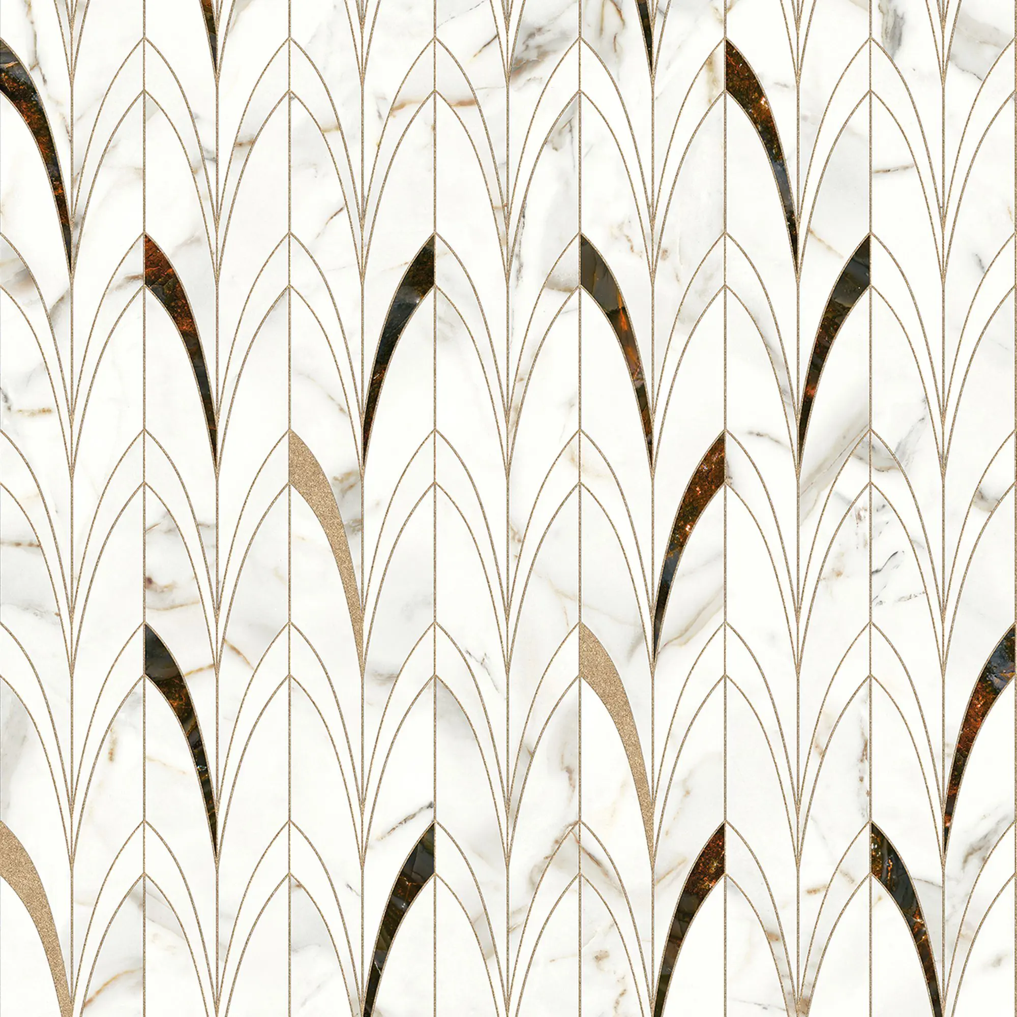 Стеновая панель Delicate Amber 240x0.4x60 см алюминий цвет белый