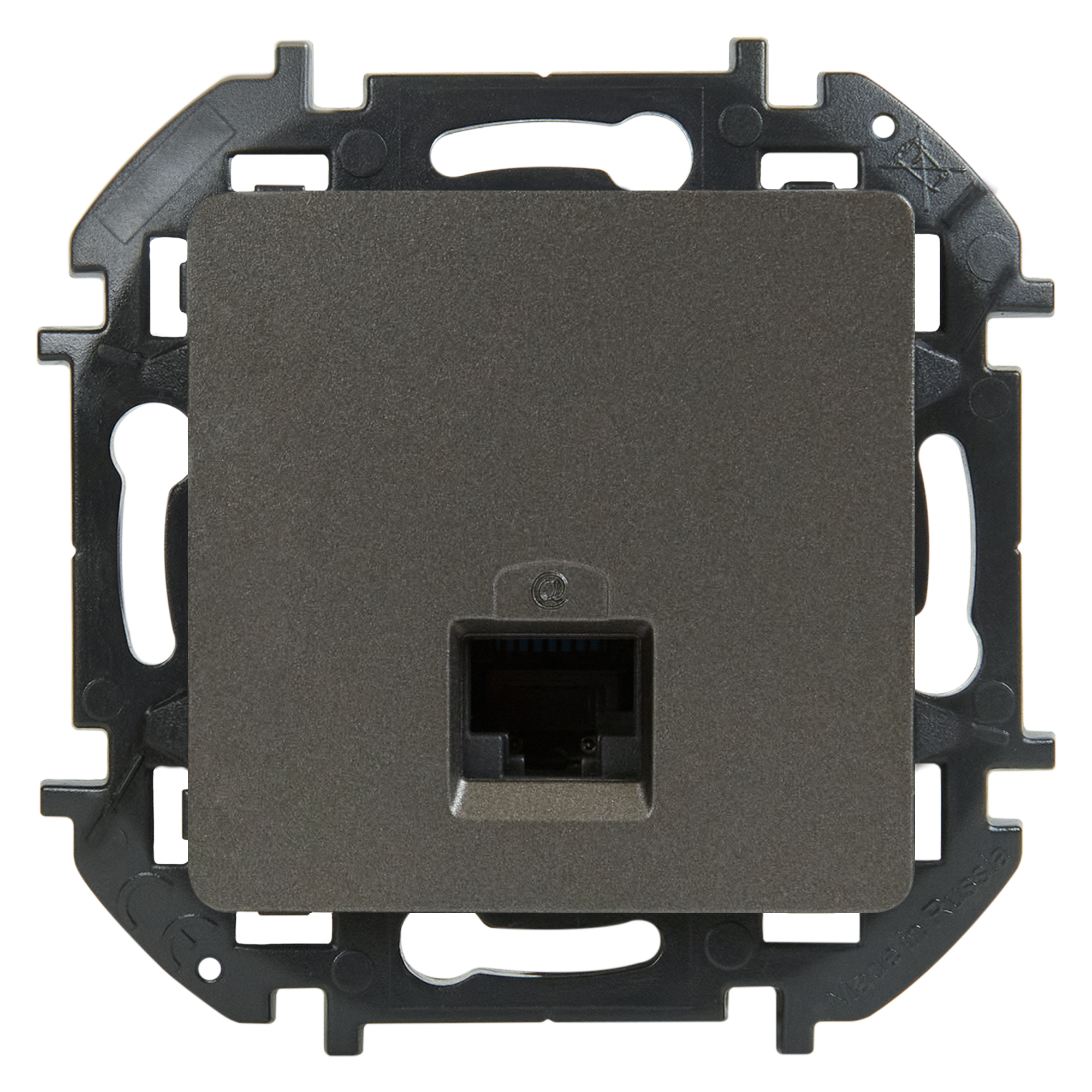 Изображение товара Розетка RJ45 категория 5e UTP Lexman Lilian титан для скрытого монтажа