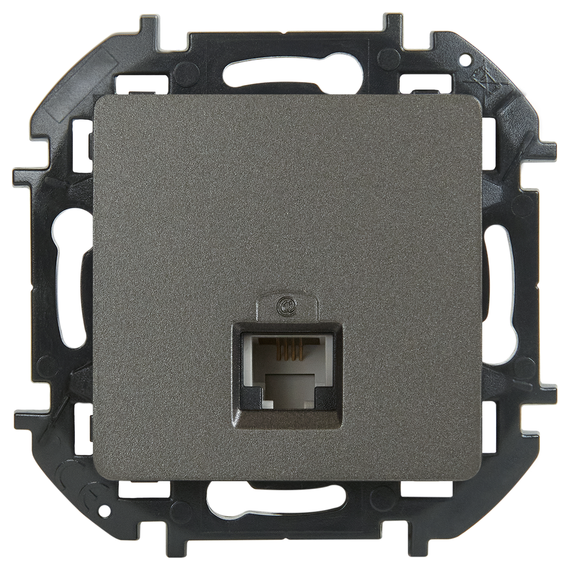 Изображение товара Розетка телефонная RJ11 Lexman Lilian Титан для скрытого монтажа