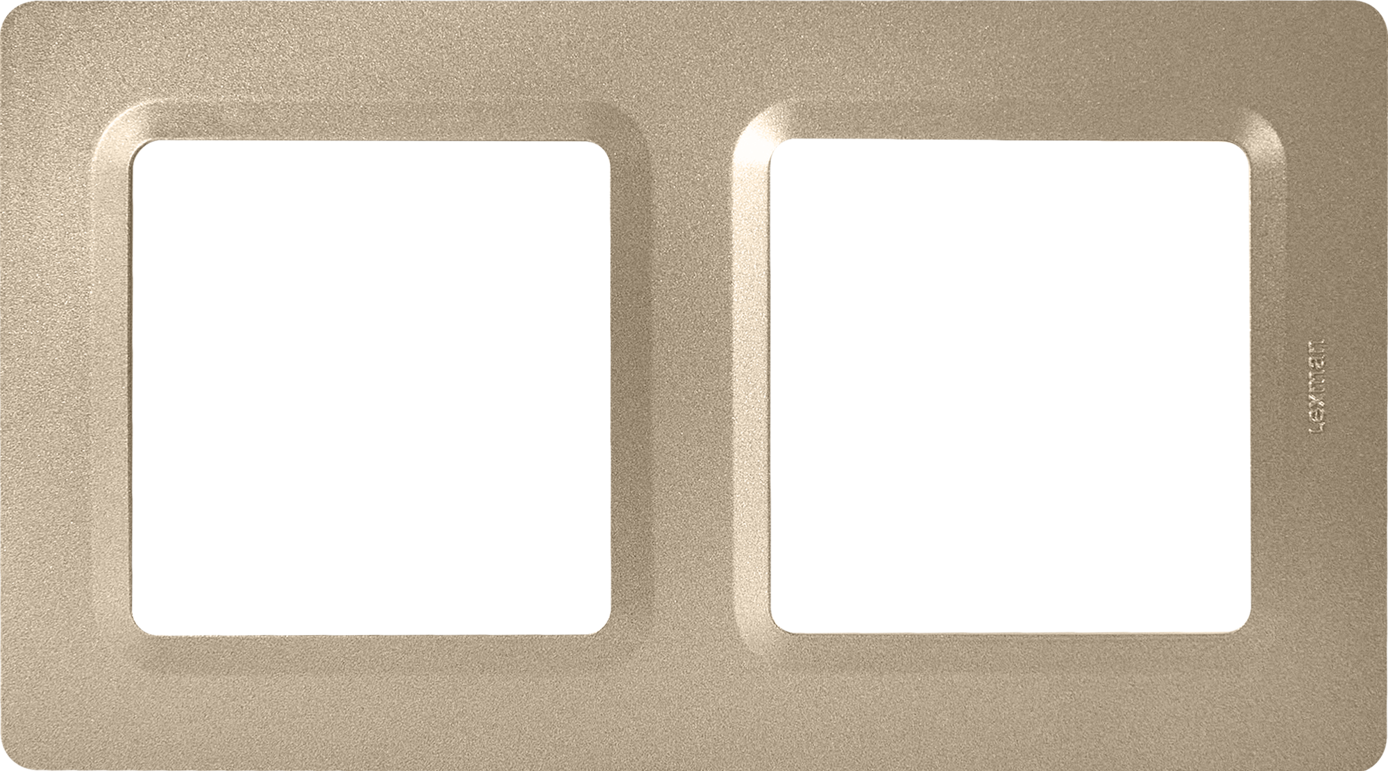 Изображение товара Рамка для розеток и выключателей Lexman Lilian Modern 2 поста цвет шампань Изображение товара Рамка для розеток и выключателей Lexman Lilian Modern 2 поста цвет шампань