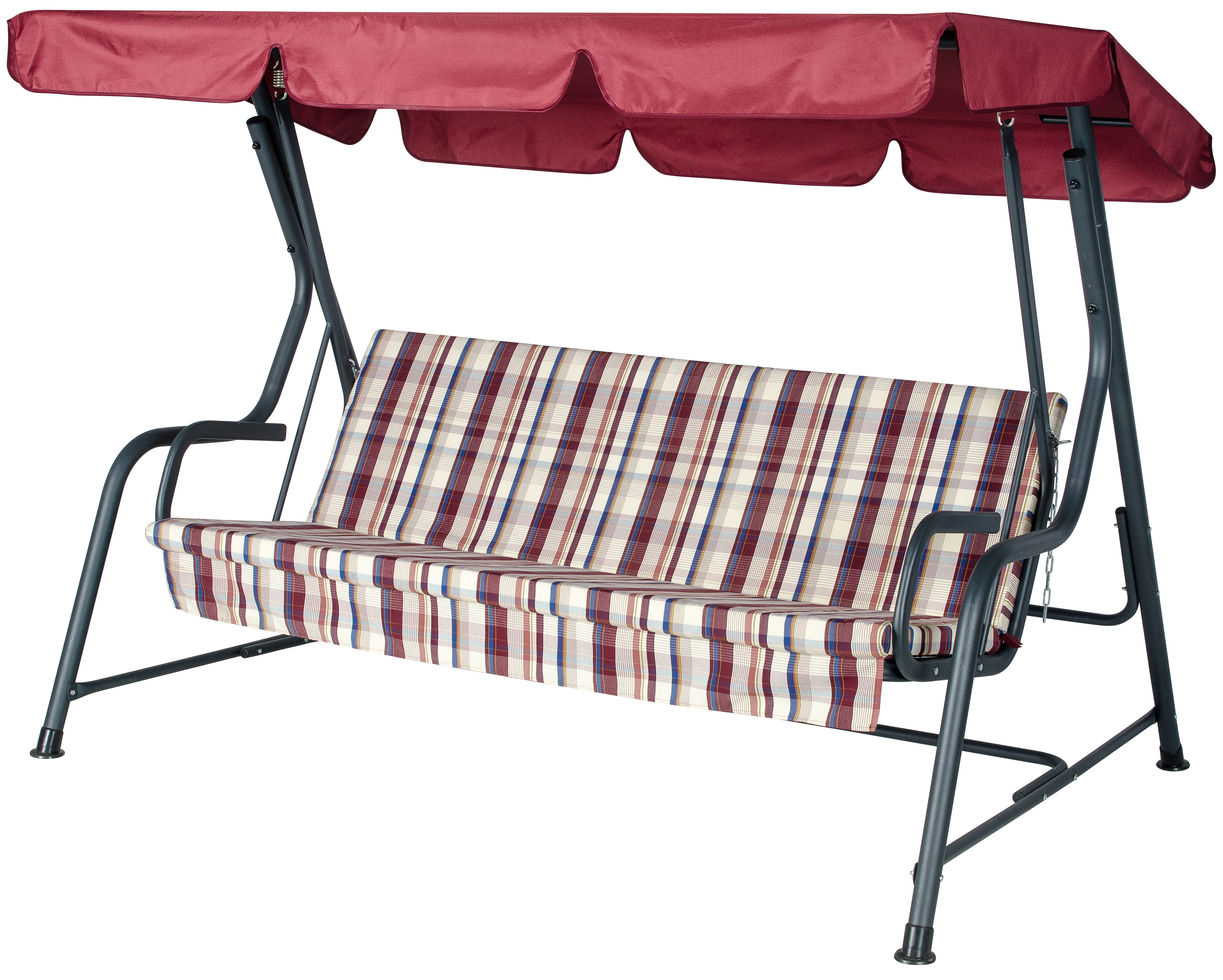 Изображение товара Качели садовые Удачная мебель A46A.336 Карибы 3-х местные до 300 кг черный