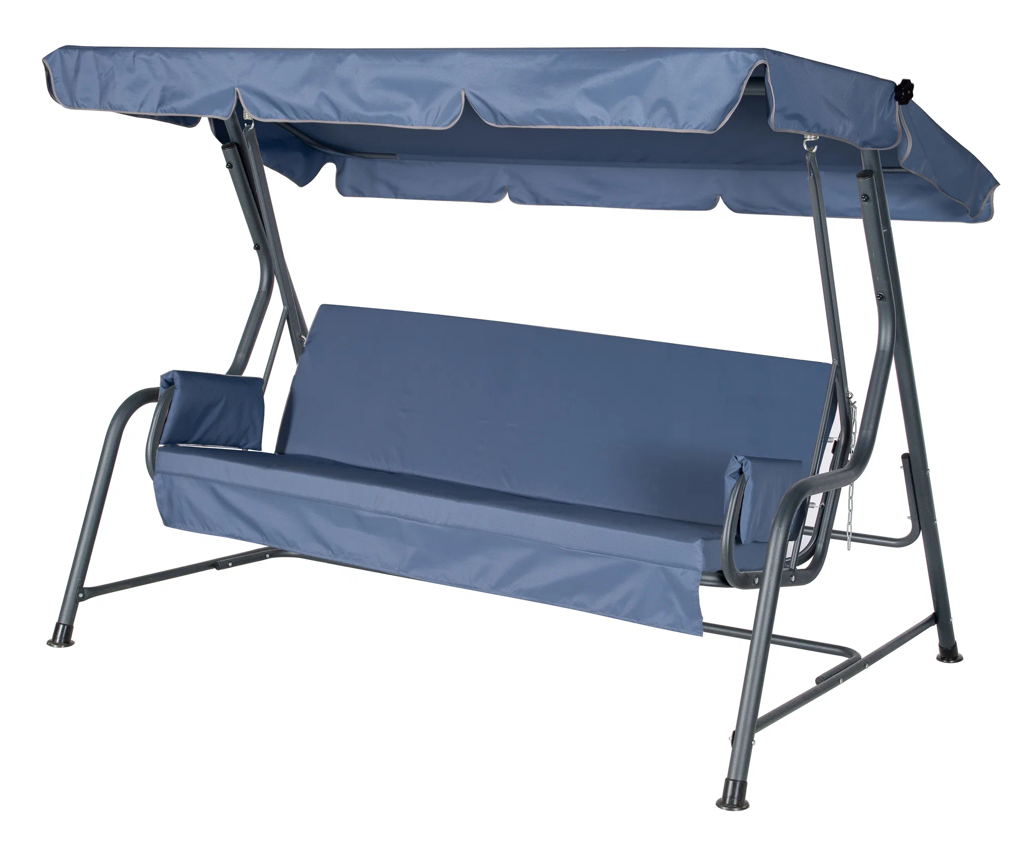 Изображение товара Качели садовые Удачная мебель Альба 3-х местные до 300 кг синий