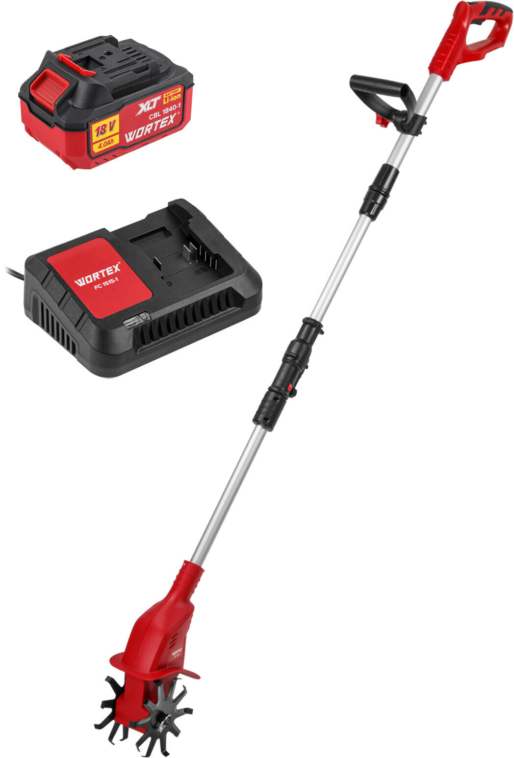 Изображение товара Культиватор аккумуляторный Wortex CRC 3018 XLT Set 18 В АКБ и ЗУ в комплекте