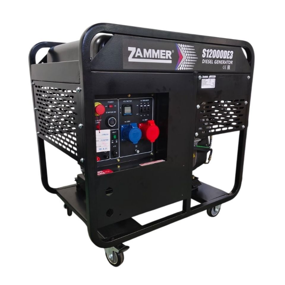 Изображение товара Генератор дизельный Zammer S12000DE3, 10.5 кВт