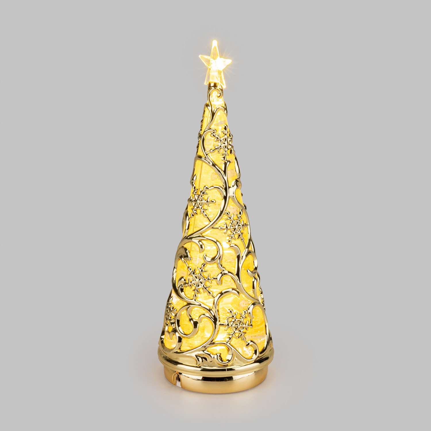 Изображение товара Светящаяся электрическая фигура Елочка Neon-Night 30 см желтый/золотой