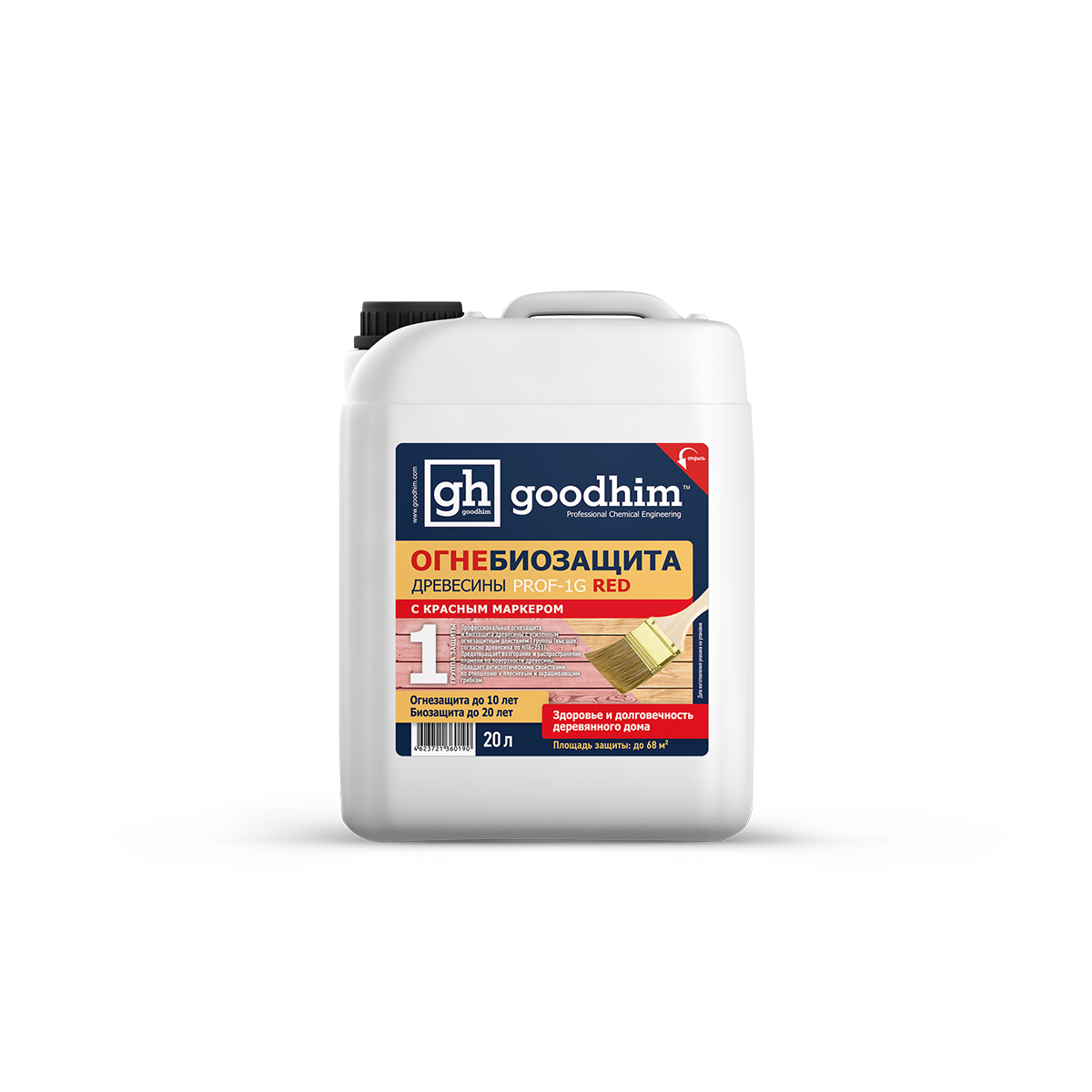 Изображение товара Огнебиозащита I группы высшая Goodhim Prof 1G RED. 20 л Изображение товара Огнебиозащита I группы высшая Goodhim Prof 1G RED. 20 л