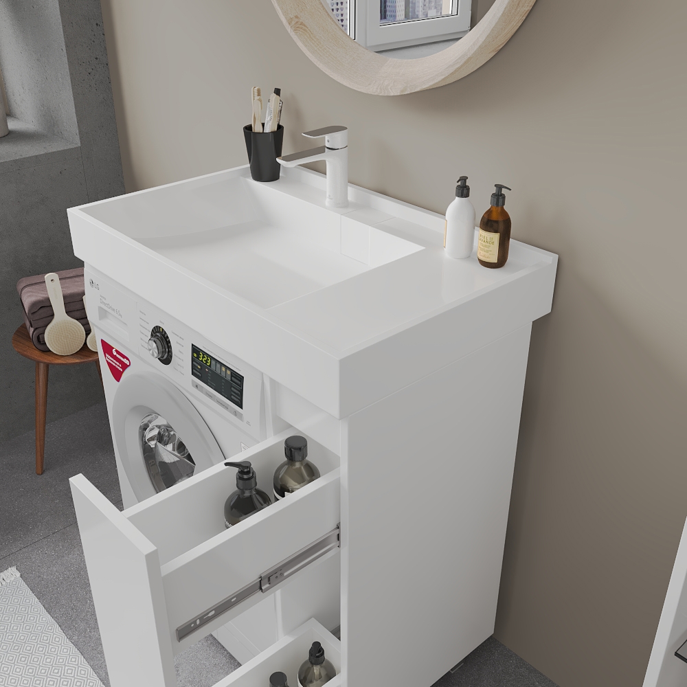 Изображение товара Тумба под раковину напольная Алькона TMR20 18см белая